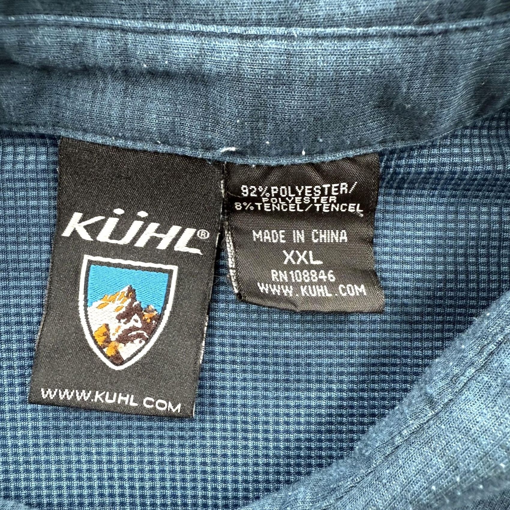 Vintage KÜHL Shirt Mens 2XL Blue Performance Short Sleeve Polo Hiking Pockets Outdoor breathable lightweight moisture-wicking Size US XXL / EU 58 / 5 - 3 Thumbnail