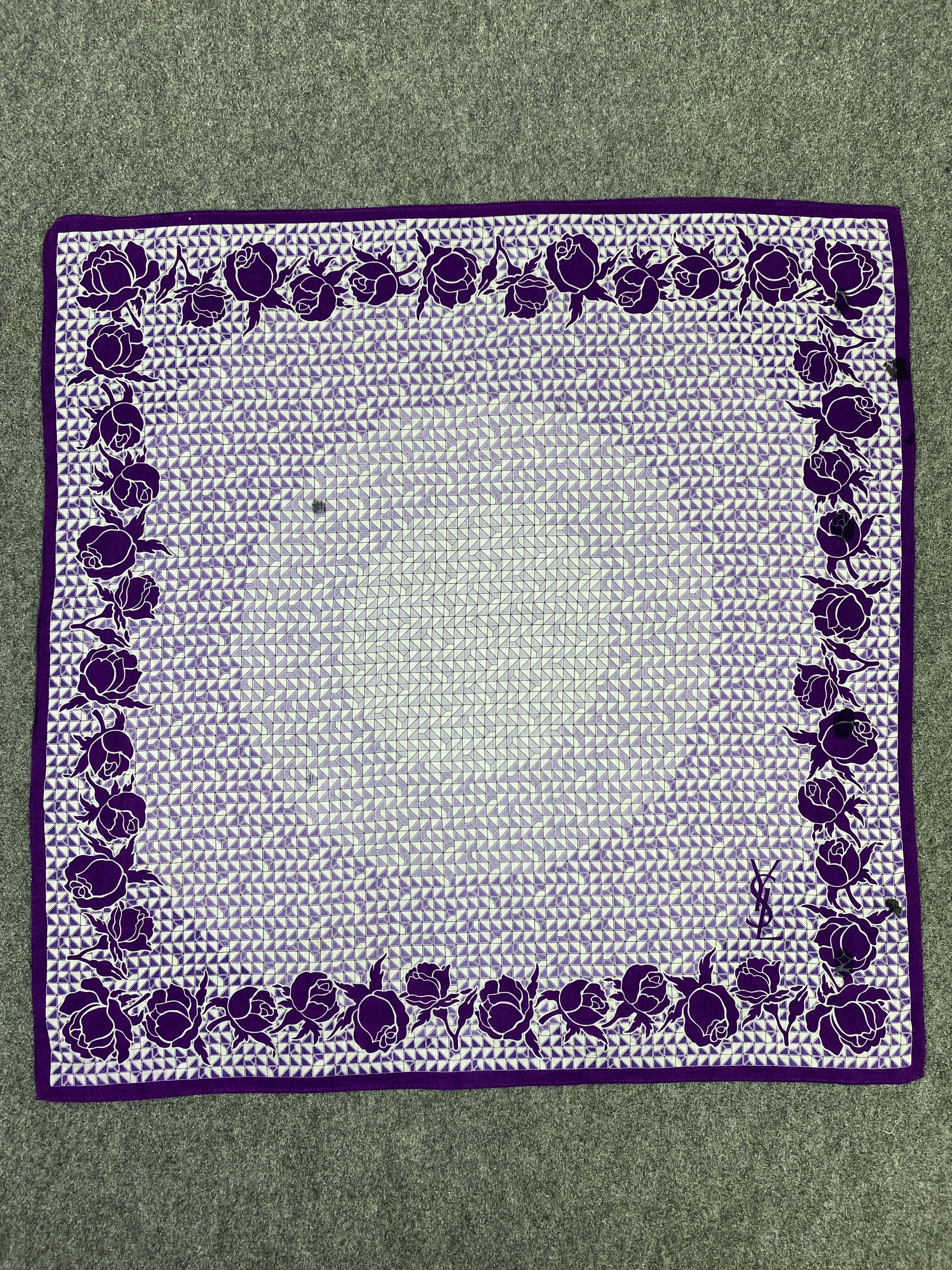 Yves Saint Laurent Yves Saint Laurent Handkerchief / Neckerchief KT0104 Size ONE SIZE - 4 Thumbnail