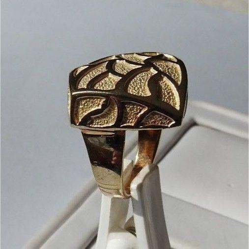 Designer Silver Vermeil Statement Ring Size 6 1/4 925 Italy Bold Mode Size ONE SIZE - 3 Thumbnail