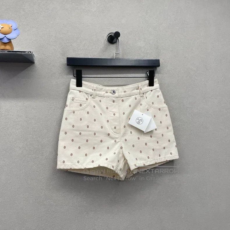 Hermes Hermes Pig Nose Printed Beige Short Pants Size 42" / US 20 - 3 Thumbnail