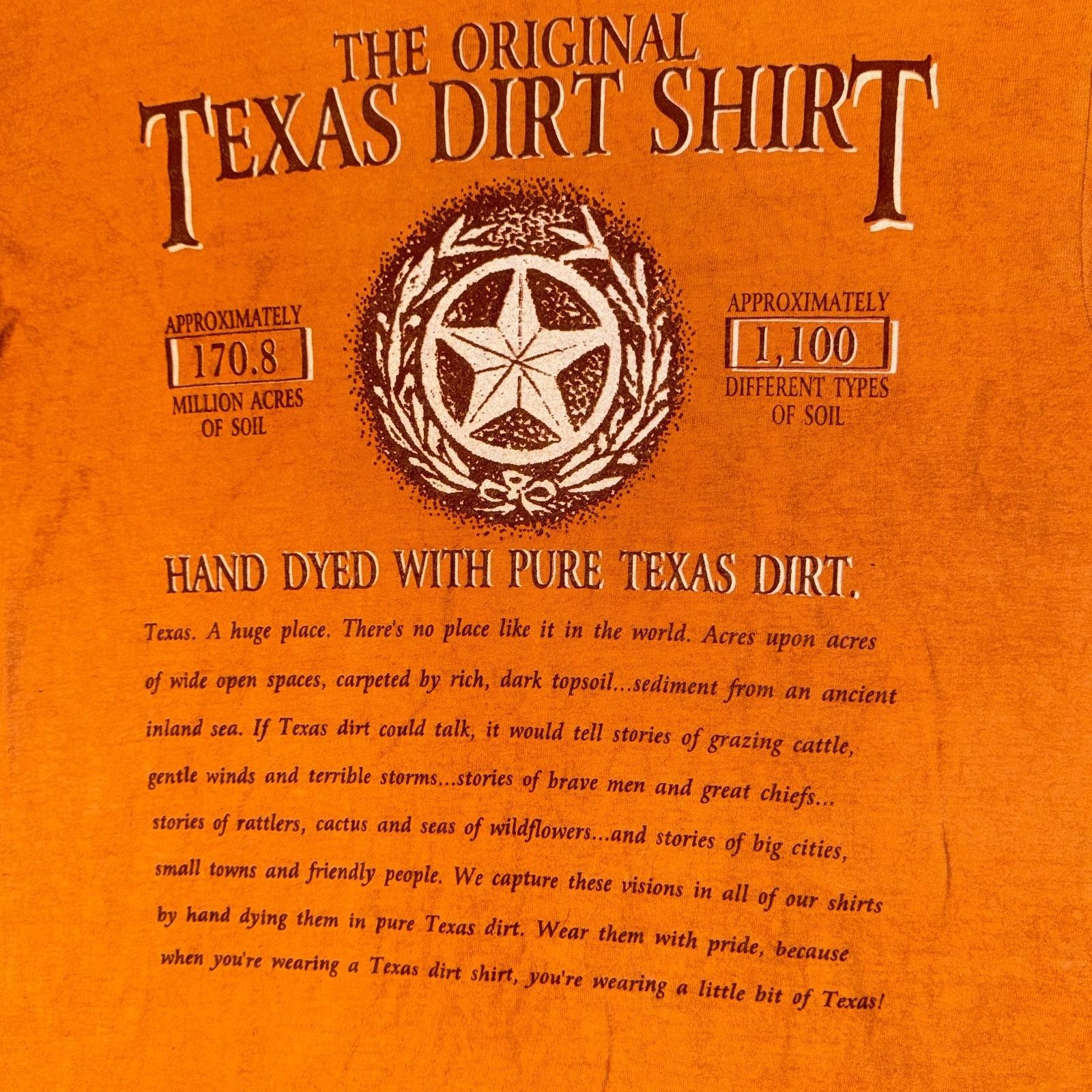 Hanes The Original Texas Dirt Shirt Hand Dyed By Texas Dirt Souven Size US M / EU 48-50 / 2 - 3 Thumbnail