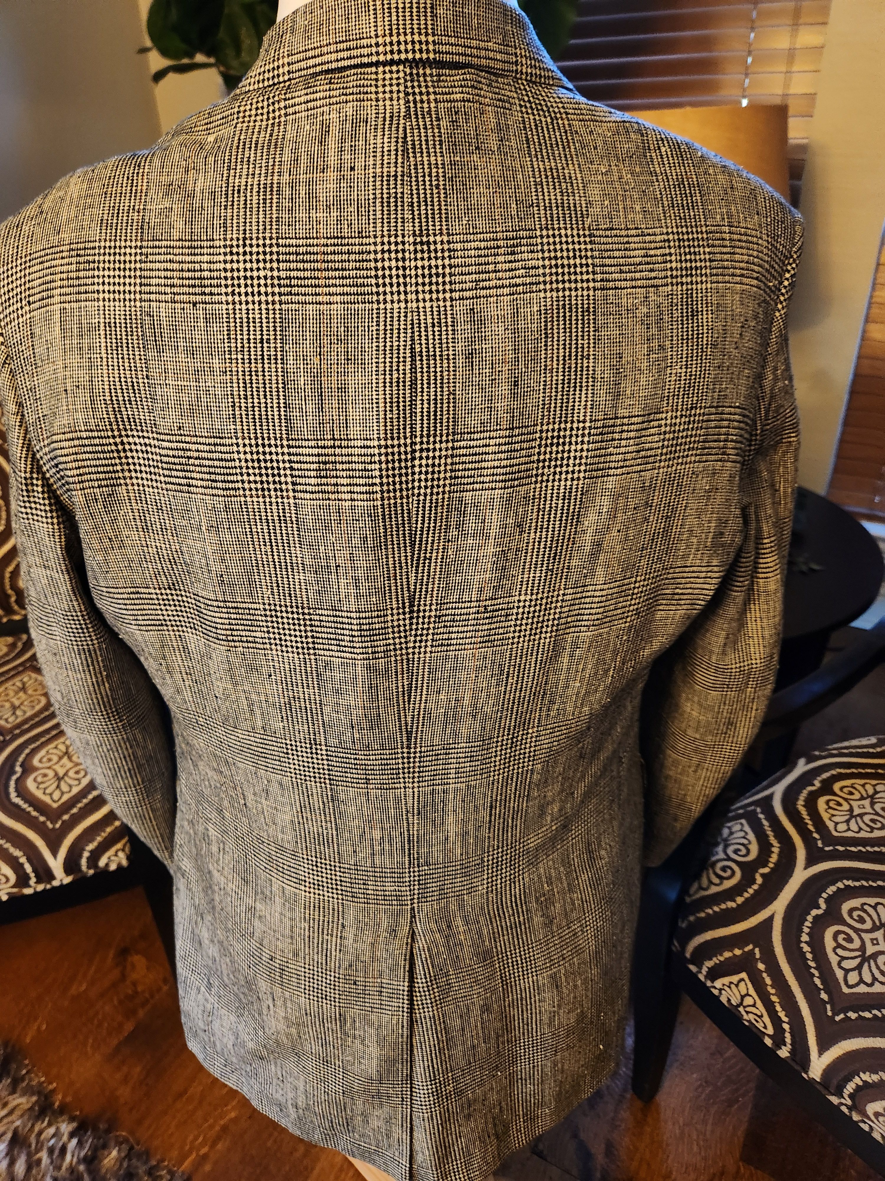 Other Alltons Clothiers Custom Tailored Silk/Linen Blazer Size 42L - 2 Thumbnail