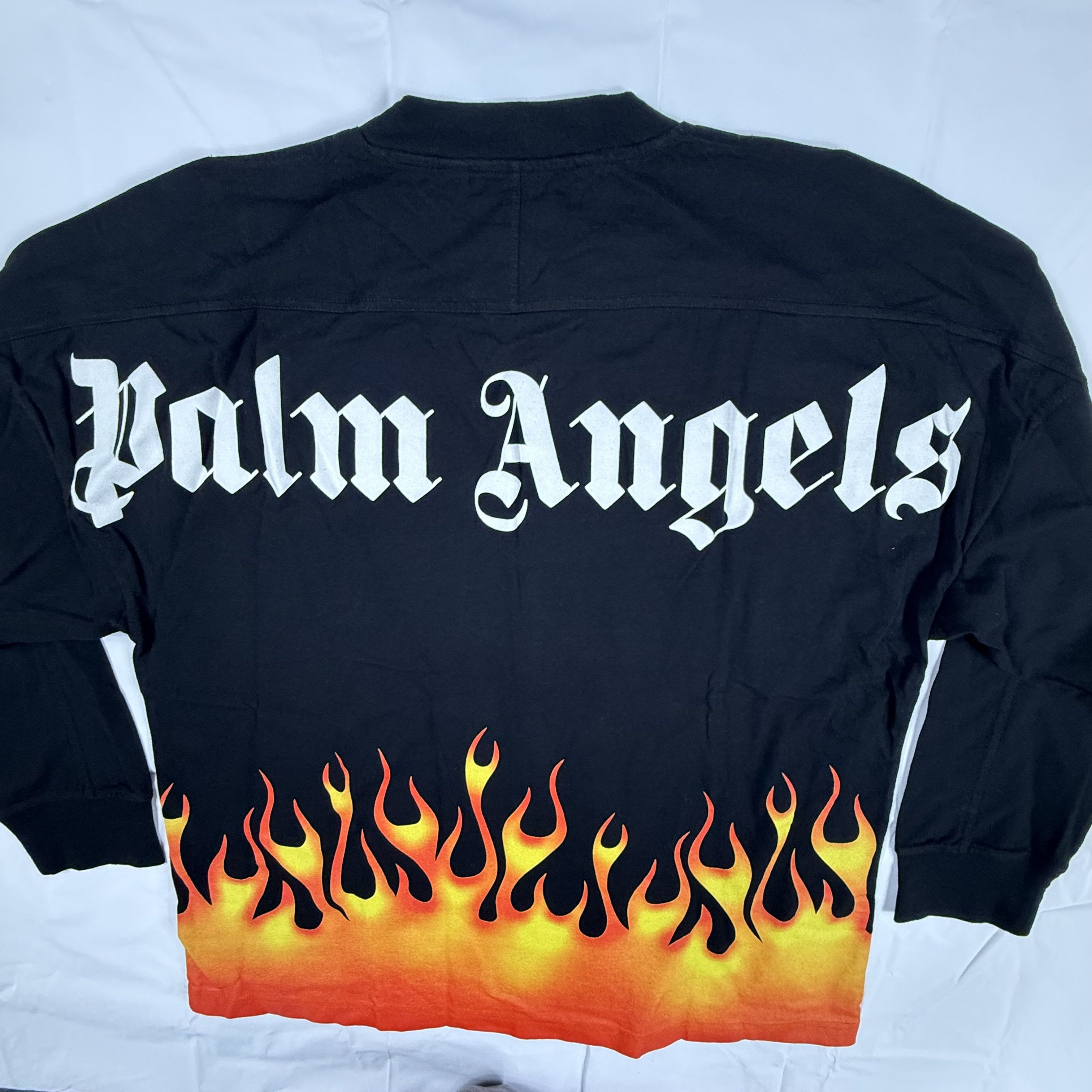 Palm Angels Palm Angels Flame Graphic Long Sleeve T-Shirt Black Size US M / EU 48-50 / 2 - 11 Thumbnail
