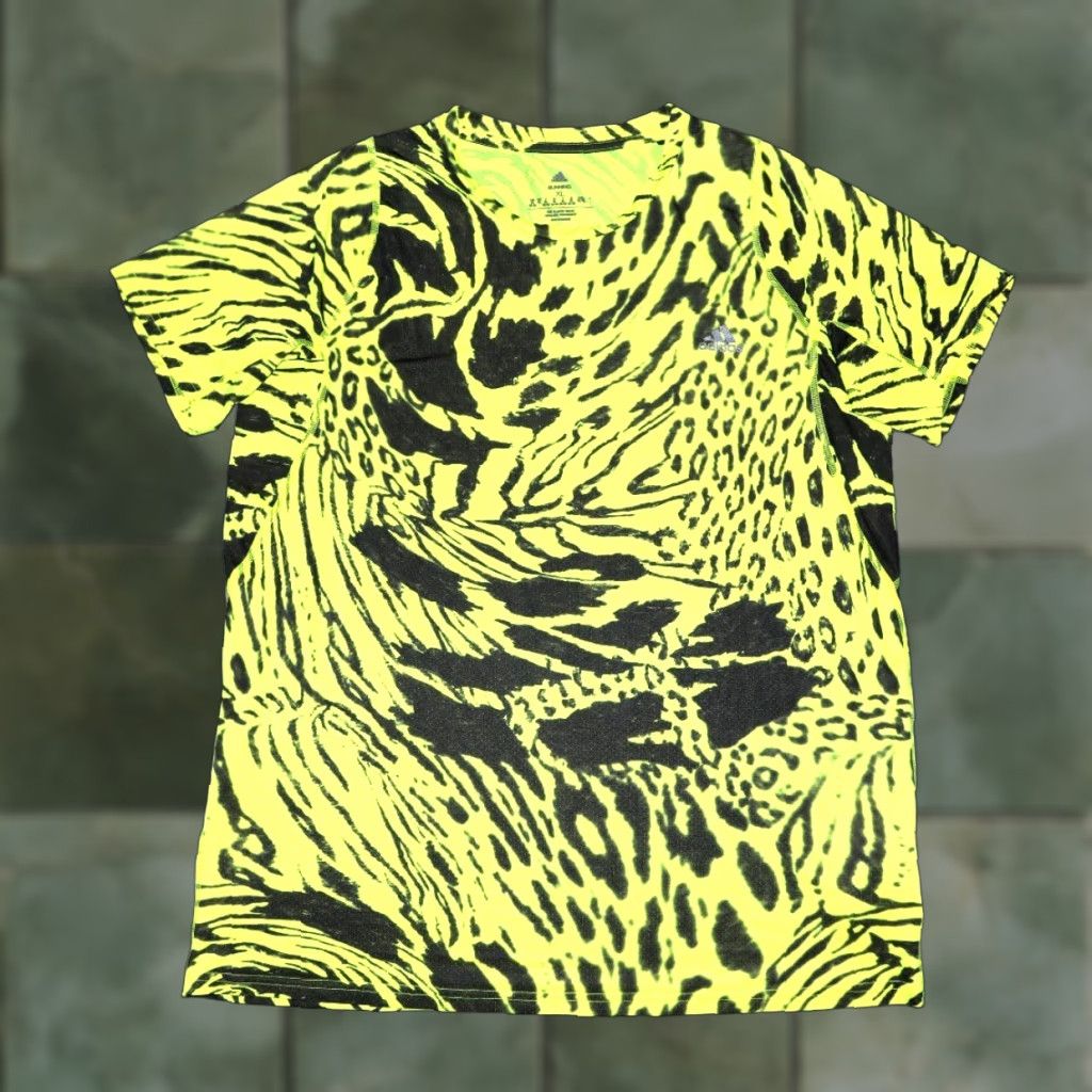Adidas ADIDAS RUNNING T-SHIRT WOMEN'S XL BEAM YELLOW/BLACK Multicolor Short Sleeve Crew Neck Athletic Activewear 80s? Size XL / US 12-14 / IT 48-50 - 1 Thumbnail