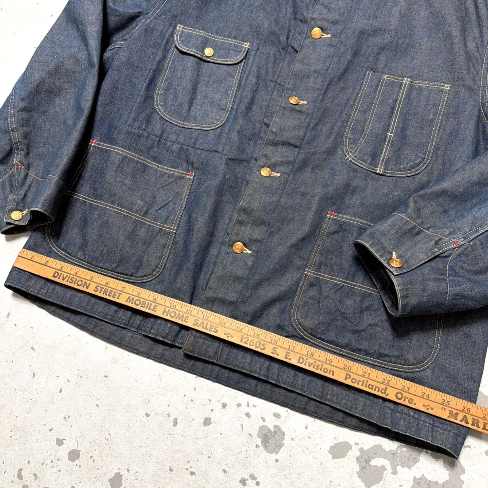 Wrangler VINTAGE Wrangler Casey Jones Blanket Lined Dark Denim Chore Barn Ranch Jacket 46 Men Blue Lined Denim Workwear Western Cowboy 60s 50s USA Heritage Size US S / EU 44-46 / 1 - 3 Thumbnail