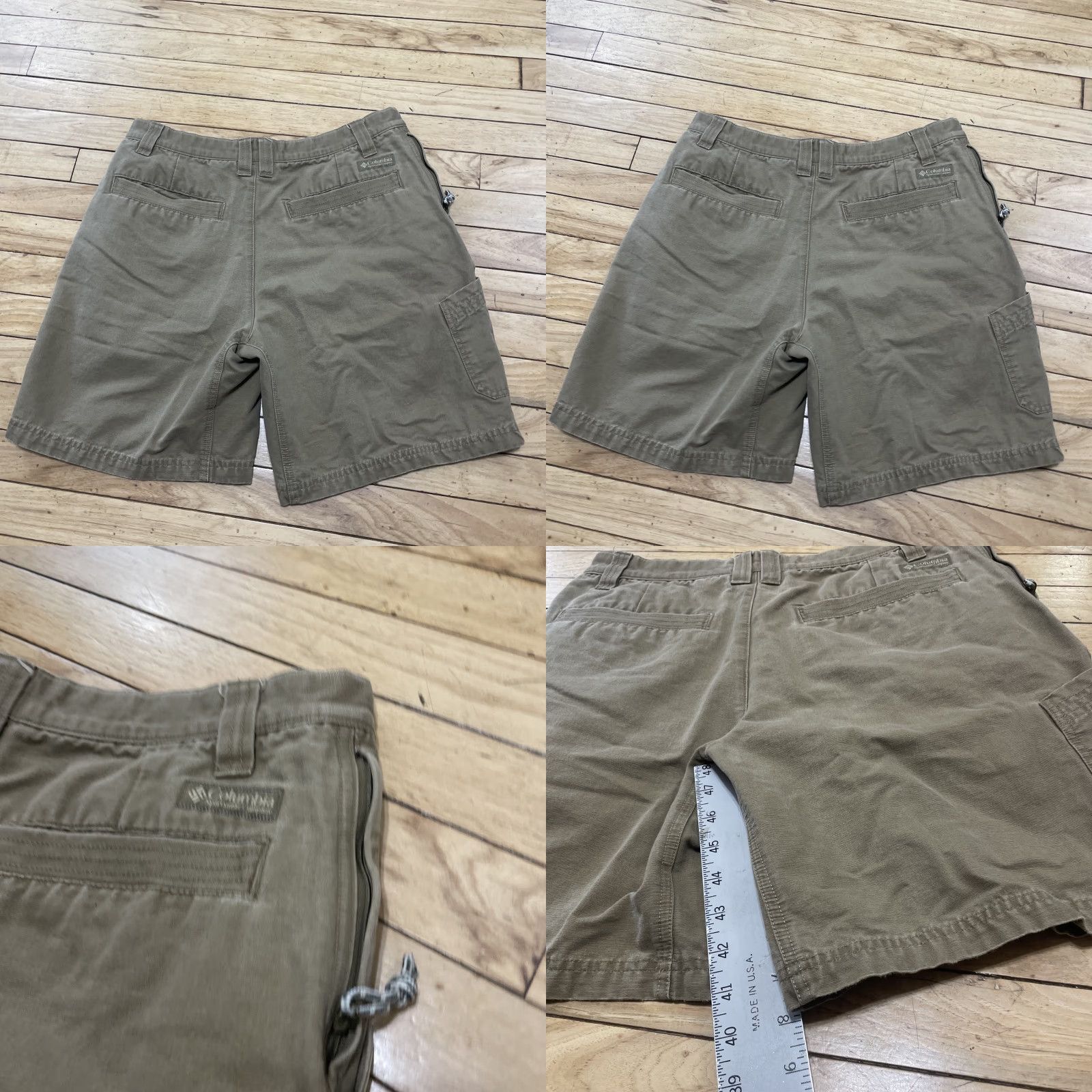 Vintage Columbia Shorts Men 32 Brown Khaki Cargo Hiking Shorts Zip Pocket Thick Twill - Casual Travel Size US 32 / EU 48 - 11 Thumbnail