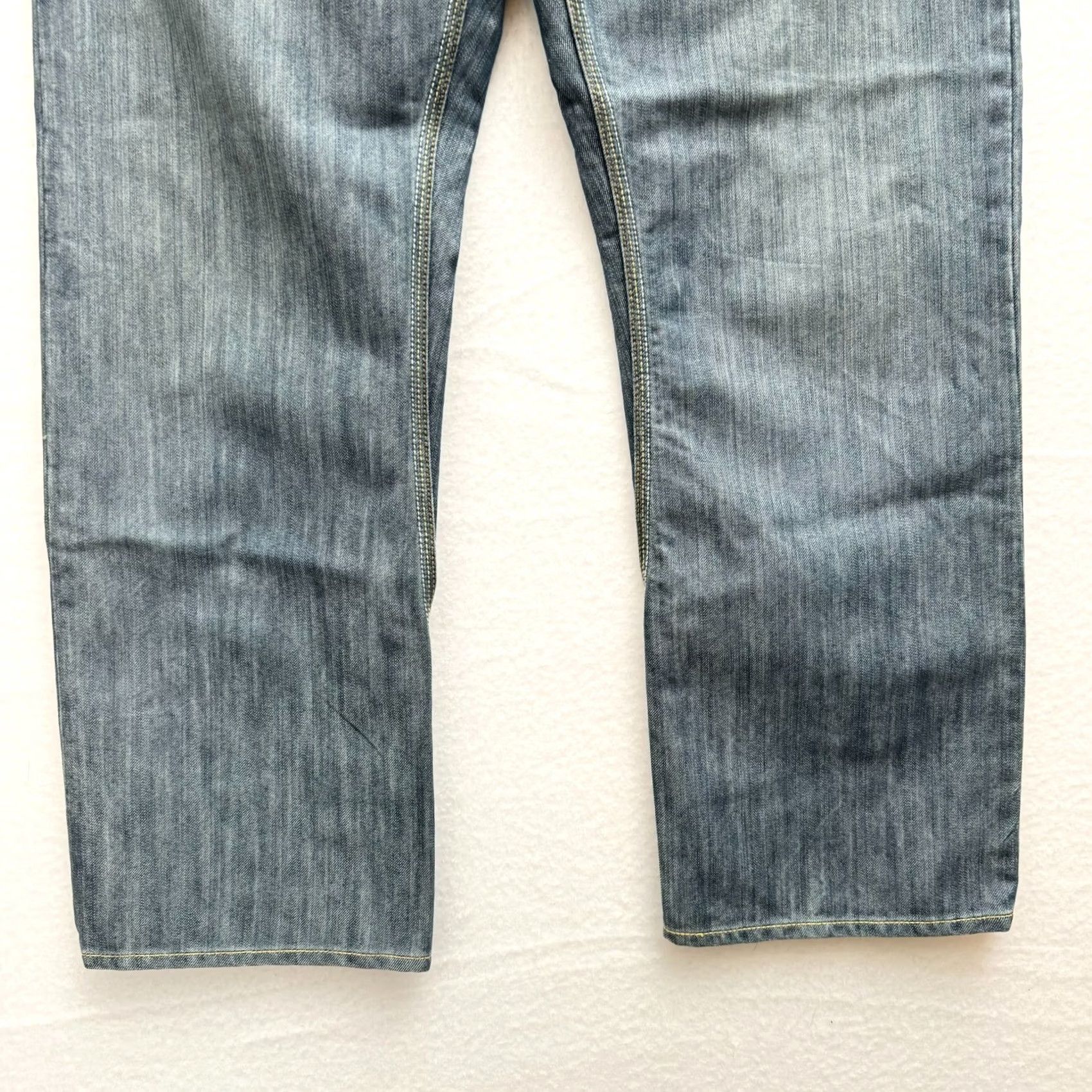 Levi's Levi's 514 Slim Straight Jeans 36x30 Denim Distressed 90s 00s Y2K Men Regular Blue Jeans Mens Size US 36 / EU 52 - 2 Thumbnail
