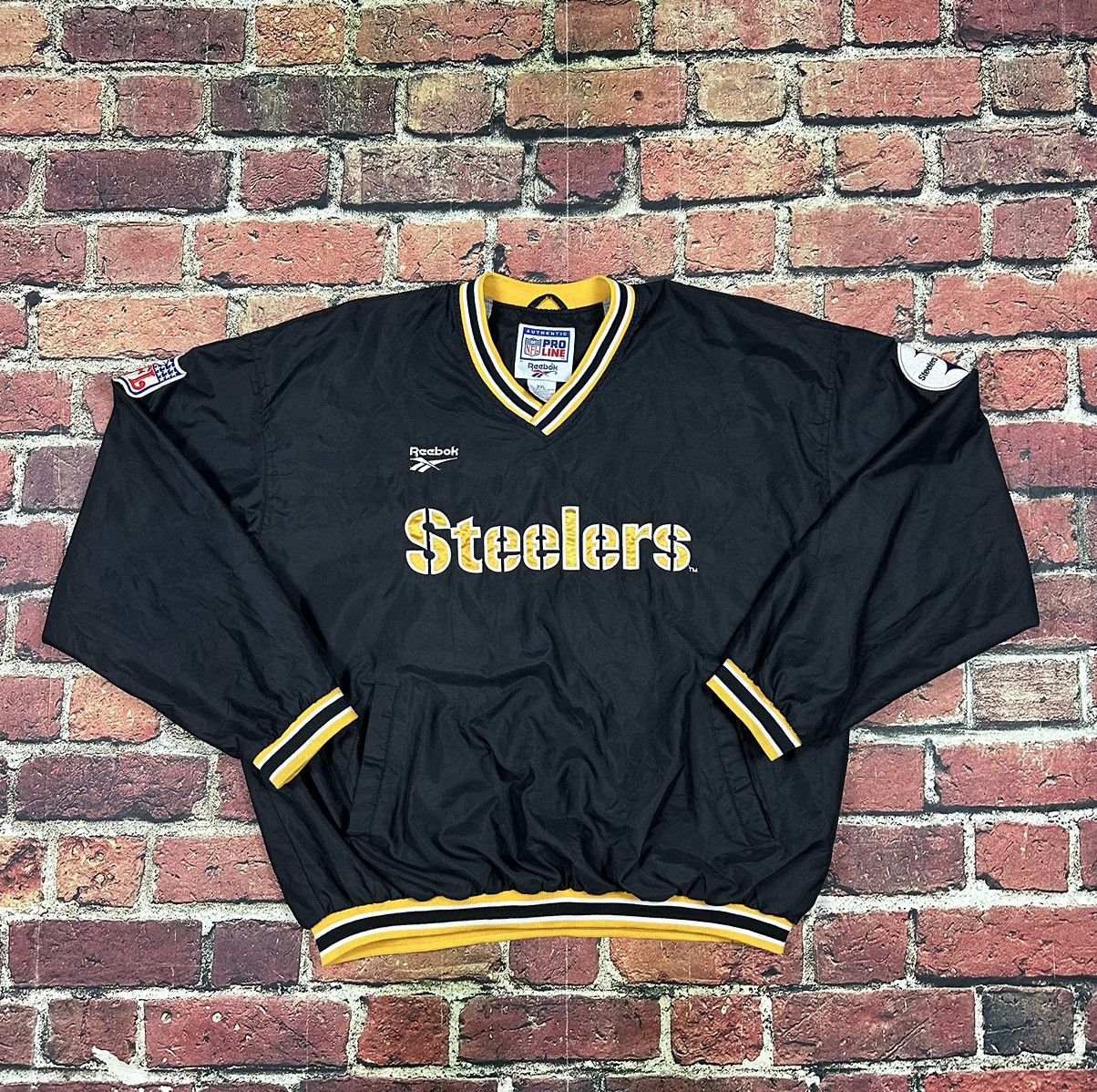 NFL × Reebok × Vintage Vintage Pittsburgh Steelers NFL Pro Line Windbreaker Jacket Size US XXL / EU 58 / 5 - 2 Thumbnail