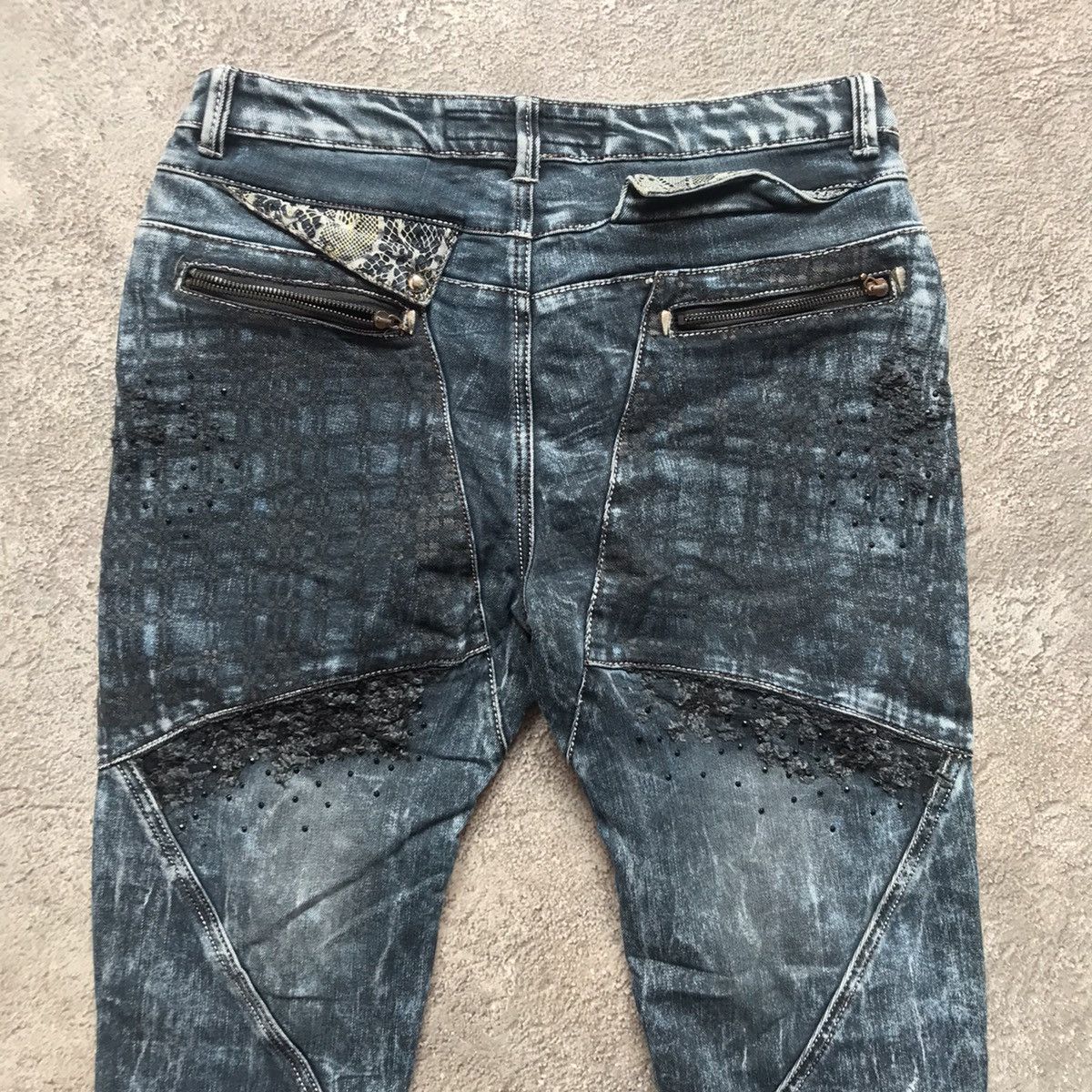 Vintage Vintage 90s Faded Distressed Baggy Jeans Grunge Skate 31 Size 31" - 6 Thumbnail