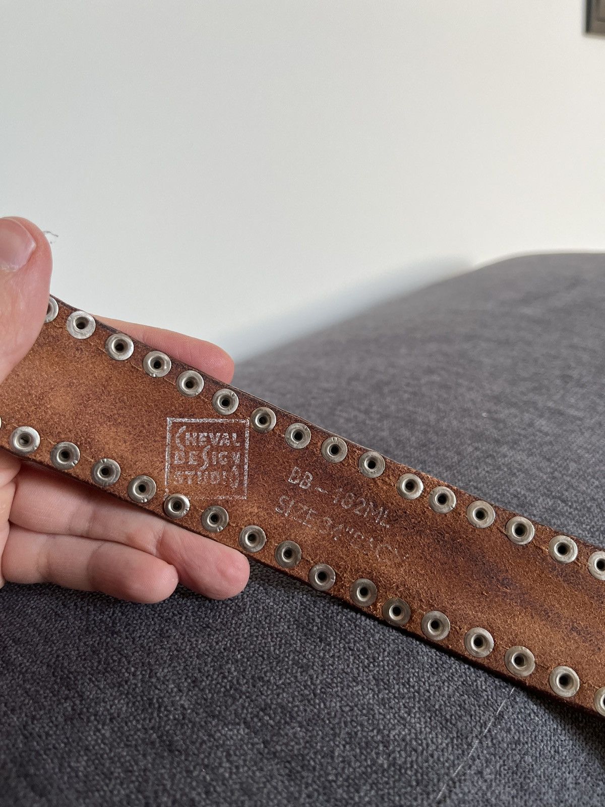 Cowboy Equipment Cheval Design Studio Super Heavy Leather Metallic Belt Size ONE SIZE - 16 Thumbnail