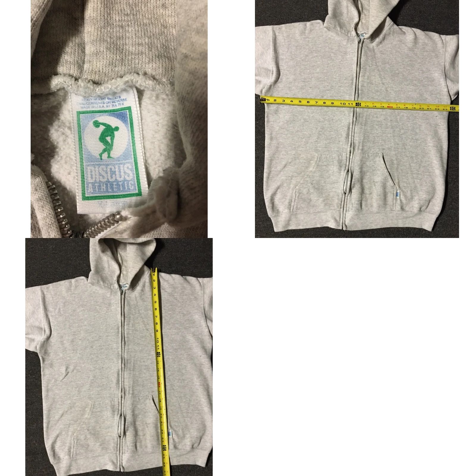 Vintage Vtg 80s Faded Distress Zip Hoodie M L USA Track Grunge PE Biker Skate Surf 90s Size US M / EU 48-50 / 2 - 8 Thumbnail