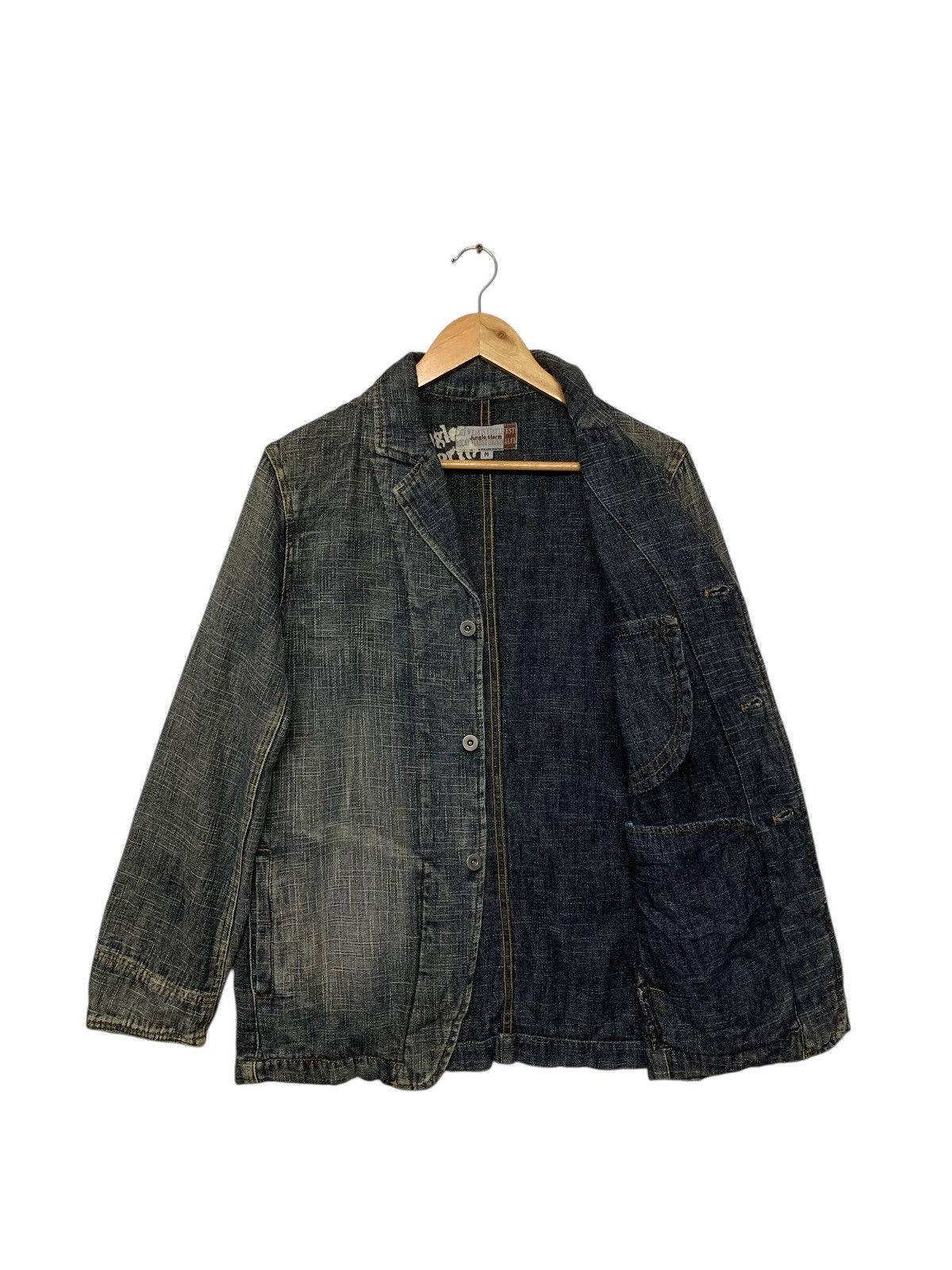 Japanese Brand Rare Jungle Storm Denim Chore Jacket Button Ups Size US M / EU 48-50 / 2 - 3 Thumbnail