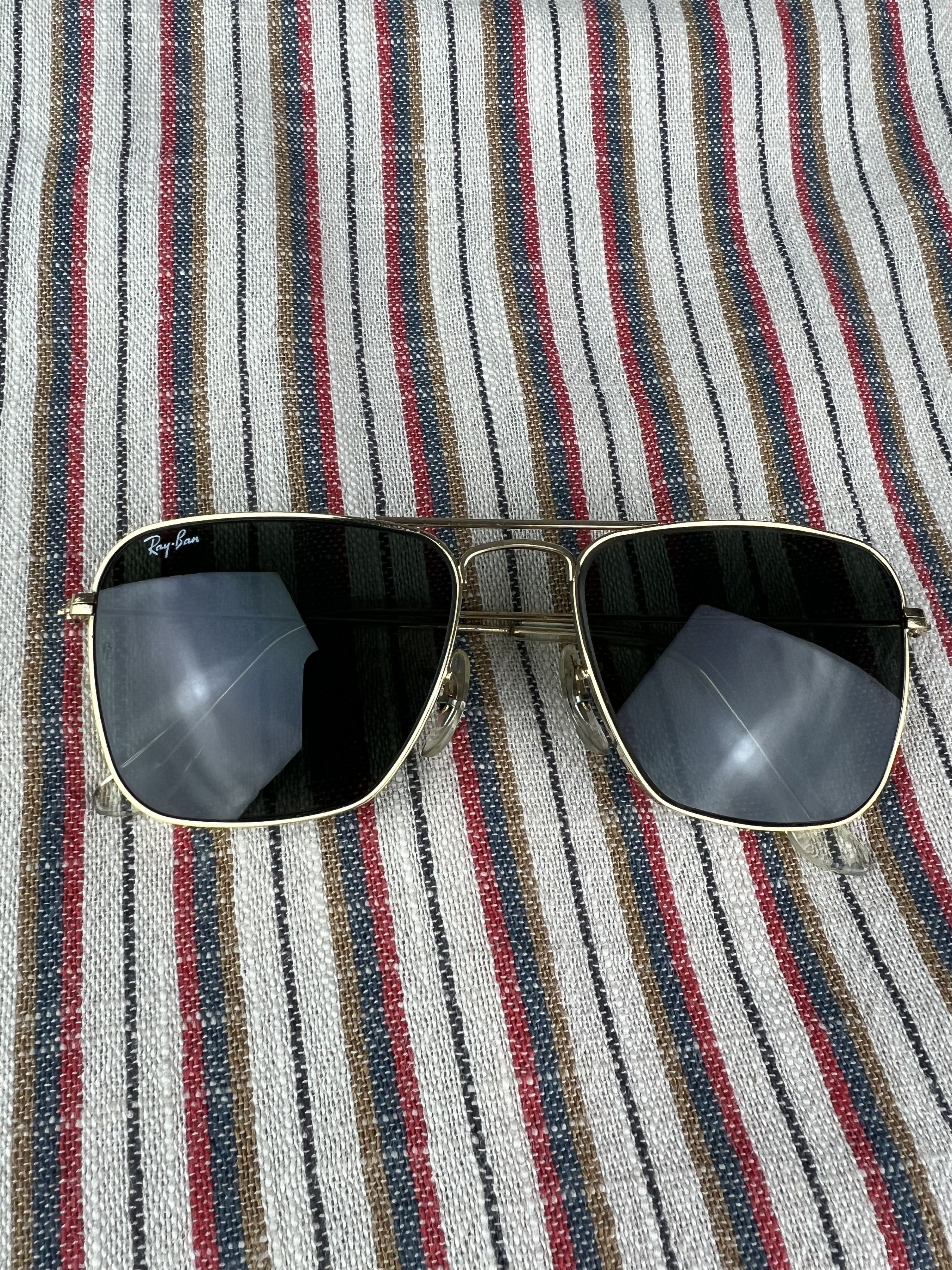 80s Caravan RayBan B&L USA 52mm gold Aviator Pilot Top Gun Accessories