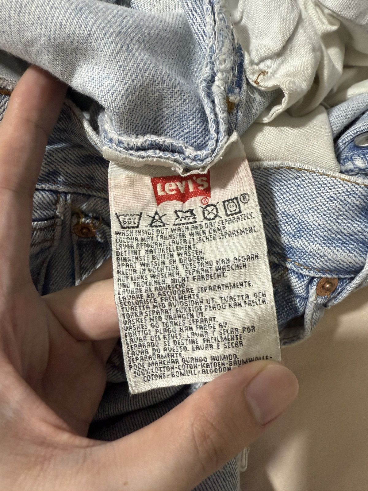 Levi's Vintage 00s Levi's Patchwork 501 Thrashed Distressed Size US 29 - 9 Thumbnail