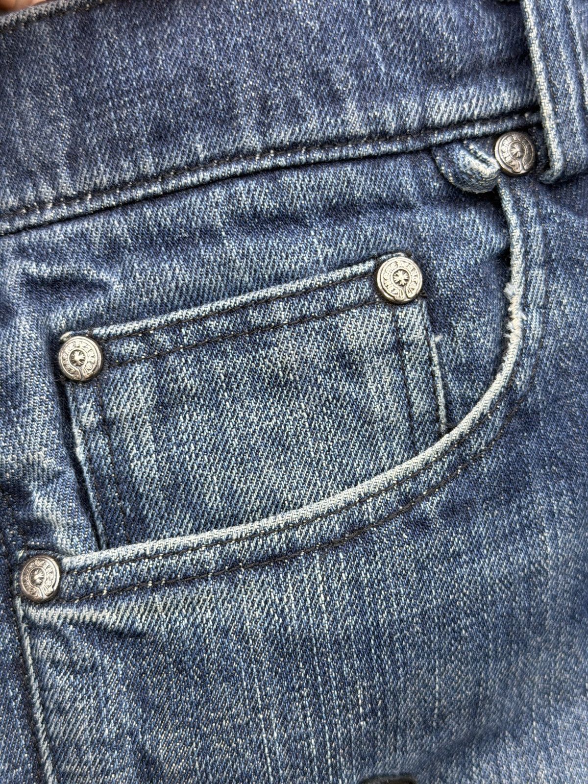 Chrome Hearts Chrome Hearts Patch Jeans Crosses Leather Blue Jean Size US 32 / EU 48 - 18 Thumbnail