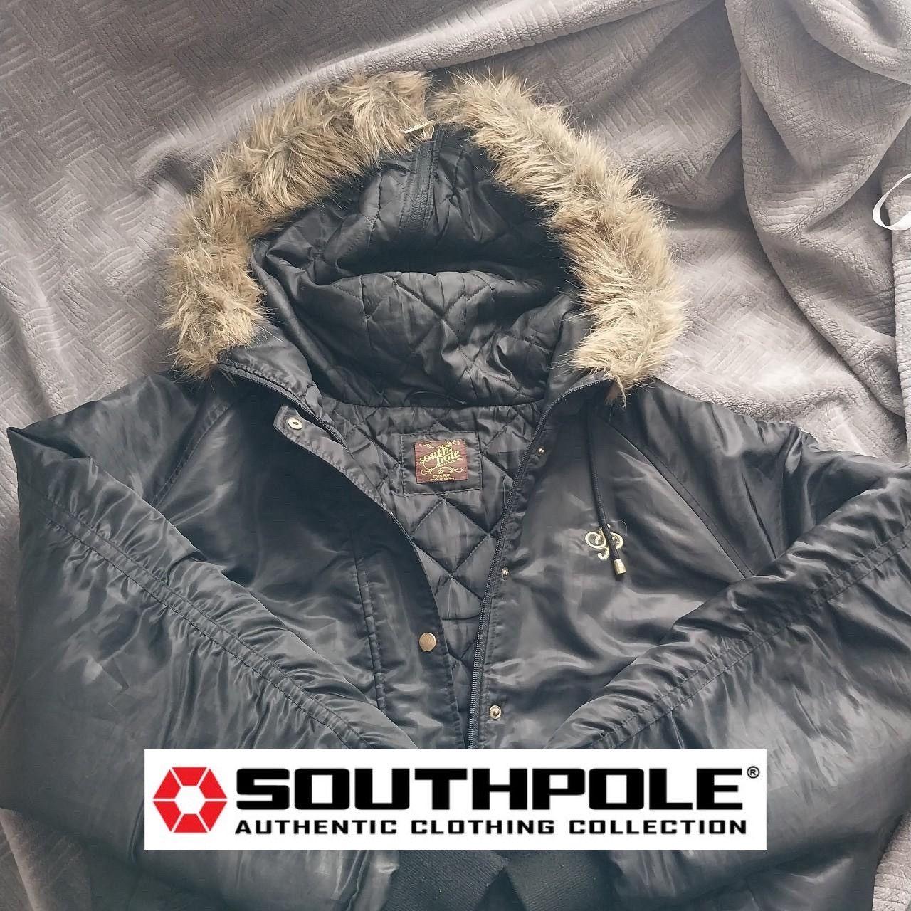 Southpole Black Southpole Fur Puffer Jacket Size US L / EU 52-54 / 3 - 1 Thumbnail