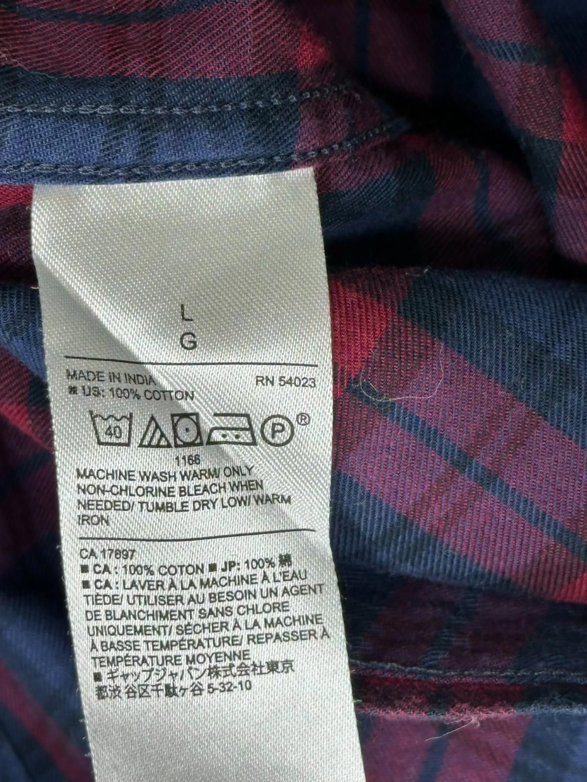 Banana Republic Banana Republic Untucked Fit Plaid Button Up Red/Blue Mens L Size US L / EU 52-54 / 3 - 8 Thumbnail