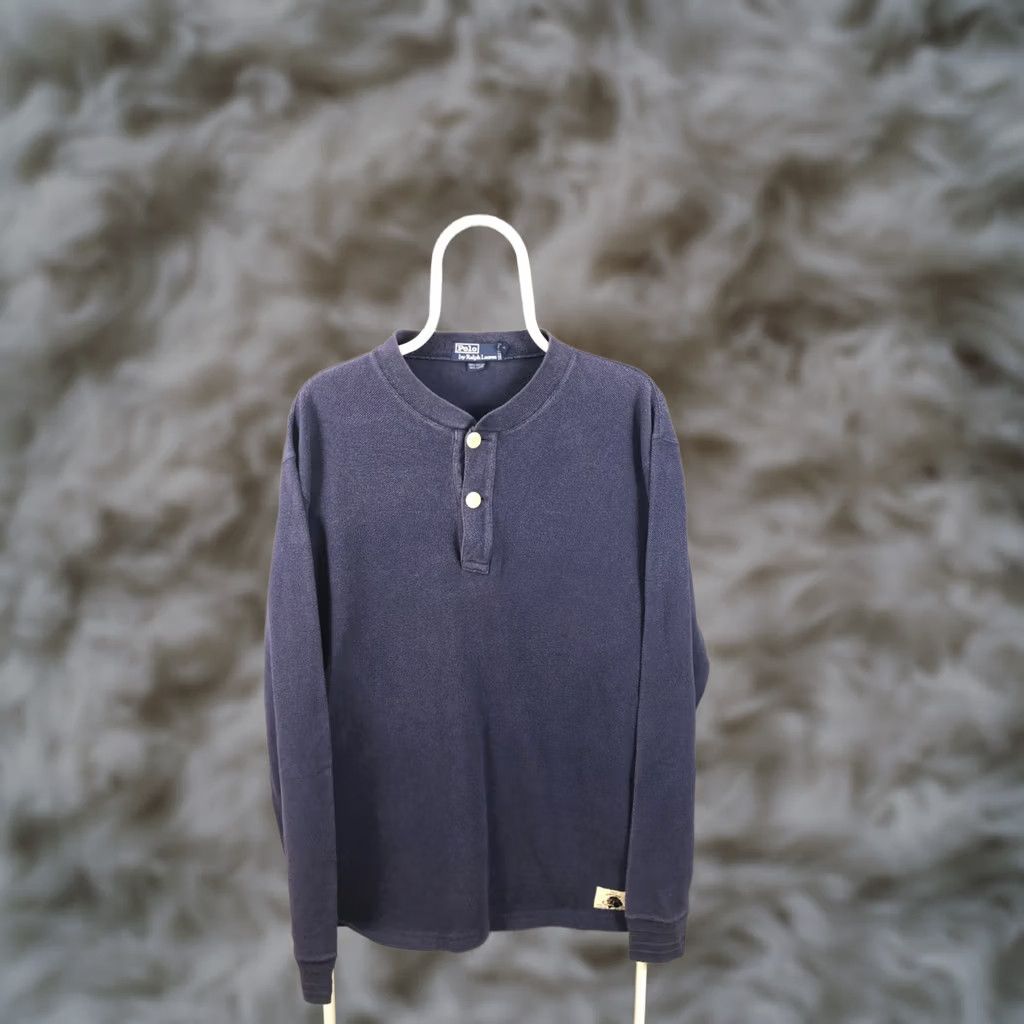 Ralph Lauren Sportsman Polo Top Cotton Blue Men Size M