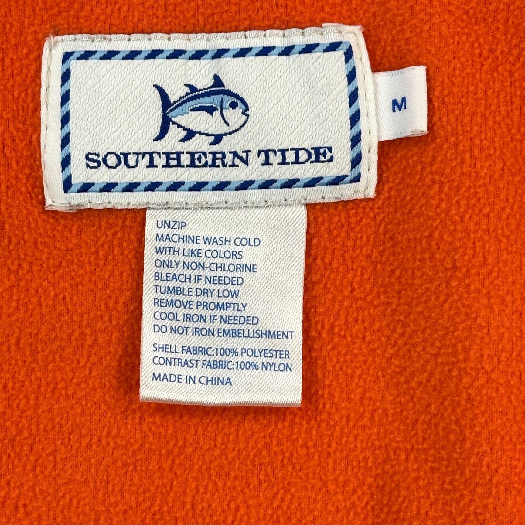 Southern Tide Southern Tide Vest Mens Medium Orange Blue Full Zip Outdoor Golf Preppy Shirt Size US M / EU 48-50 / 2 - 5 Thumbnail
