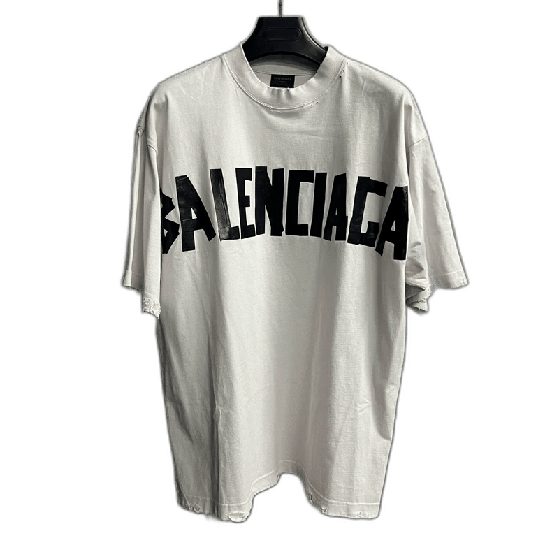 Balenciaga Balenciaga White Letter Print Short Sleeve T-Shirt-yf Size US S / EU 44-46 / 1 - 1 Thumbnail