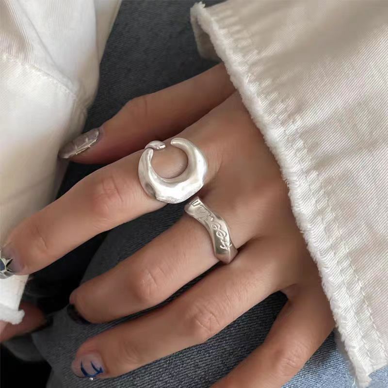 Jewelry Punk Jewelry Rings Open Size Chrome Ring (Size 7-13) Size ONE SIZE - 4 Thumbnail