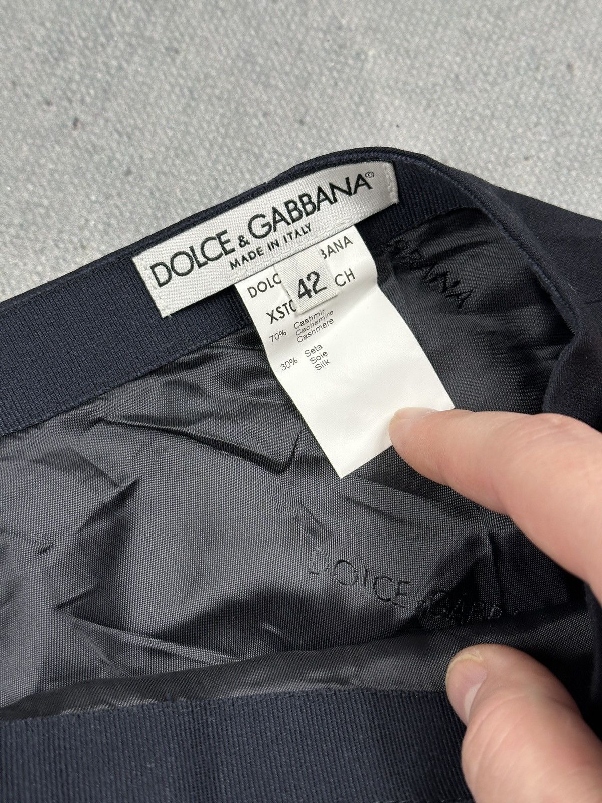 Dolce & Gabbana Dolce & Gabbana Vintage Cashmere Silk Pencil Skirt Tailored Size 28" / US 6 / IT 42 - 6 Thumbnail
