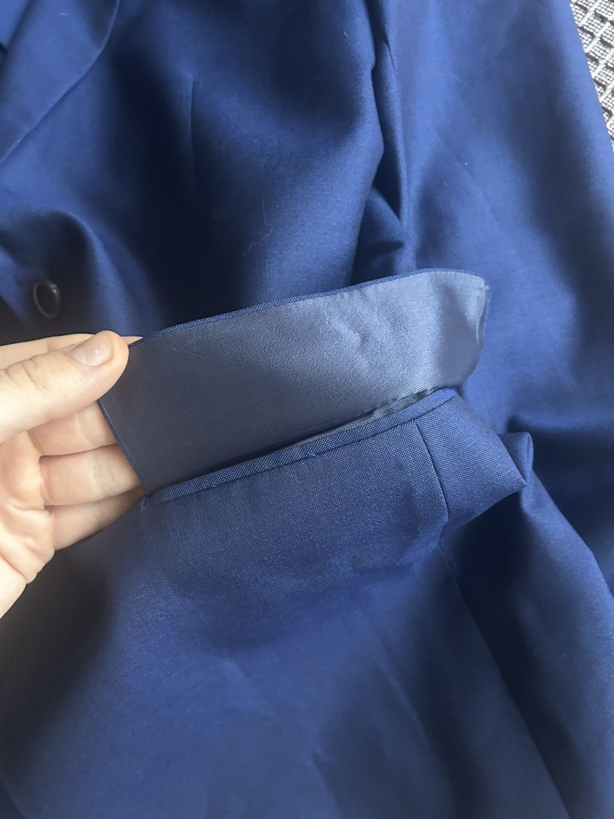Reiss Reiss Blue Suit Solid Style Classic One Button Mens Size 40R Size 40R - 14 Thumbnail