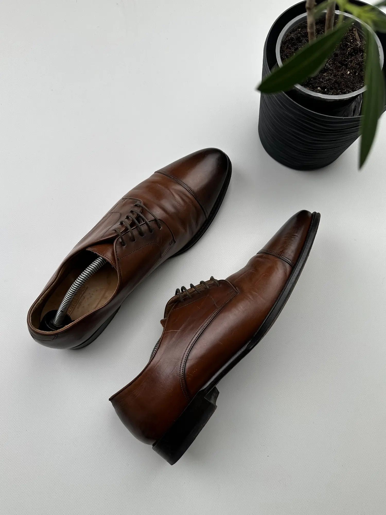 Genuine Leather Suitsupply Vintage Leather Shoes (245) in Brown, Men's (Size 11.5)