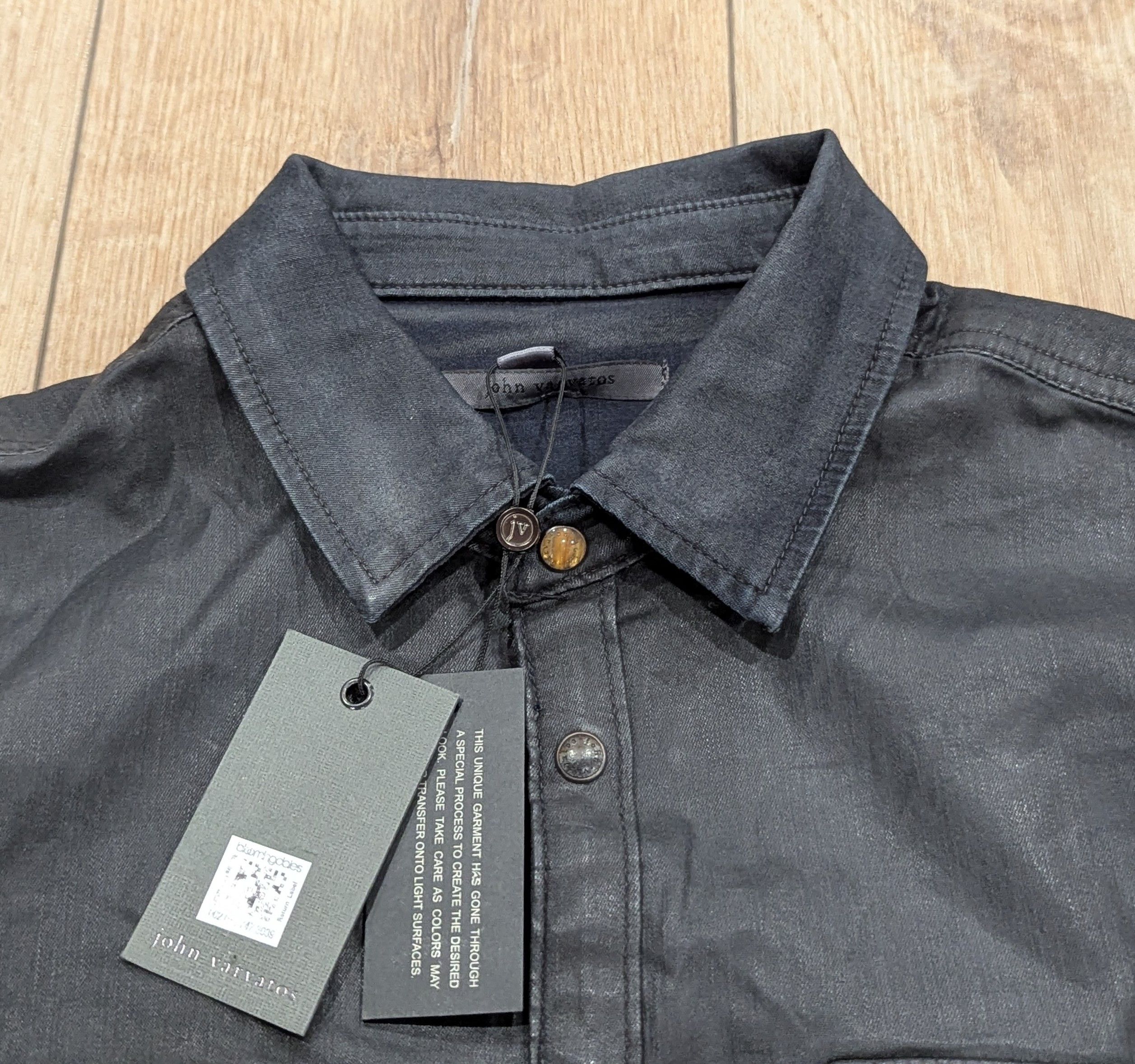 John Varvatos John Varvatos "Bernard" Leather Shirt Jacket Black 50 US 40 Size US M / EU 48-50 / 2 - 2 Thumbnail