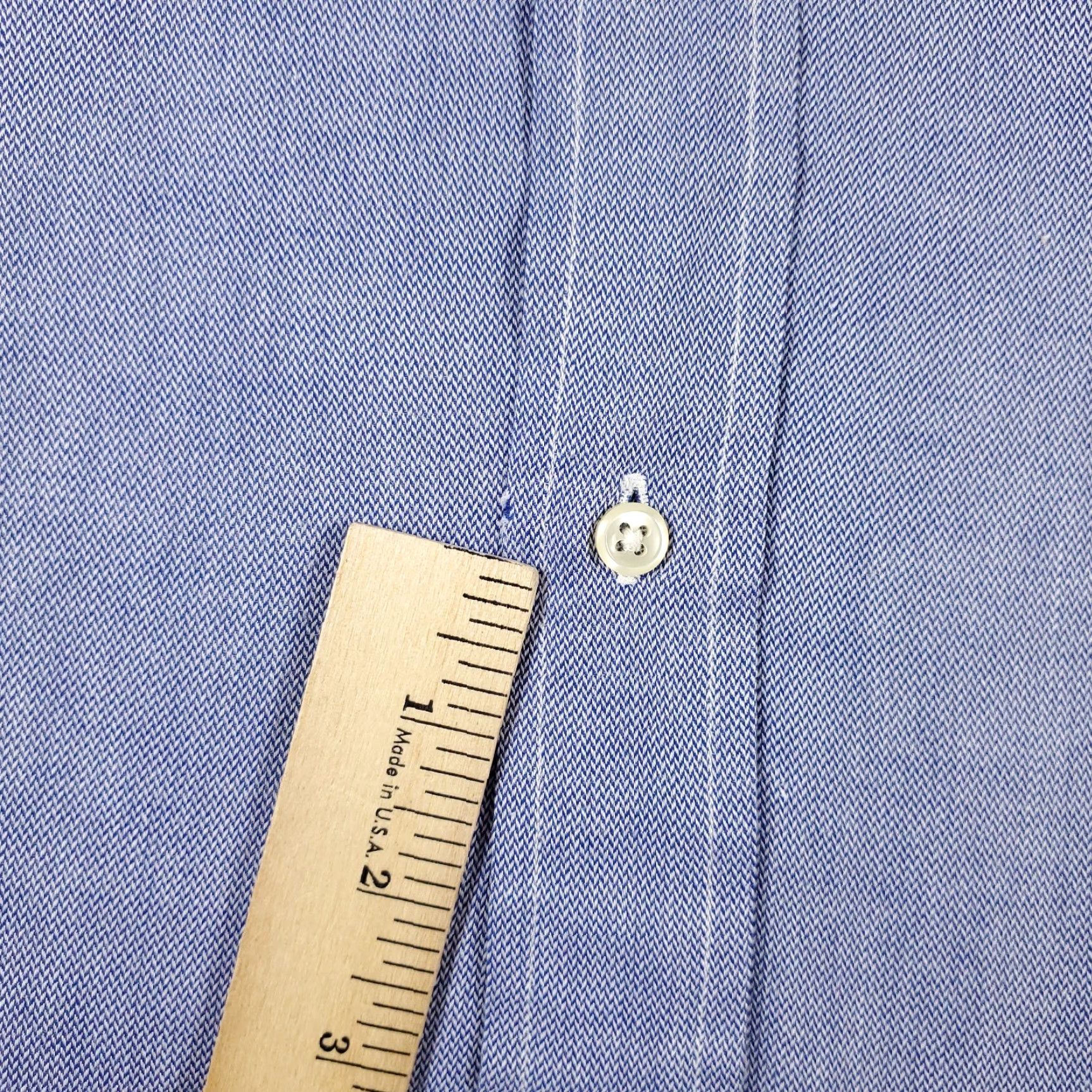 Ralph Lauren Ralph Lauren Shirt Mens 16 Blue Dress Button Up Long Sleeve Casual Workwear 16 in Blue Non-Iron Pockets Size 42R - 4 Thumbnail