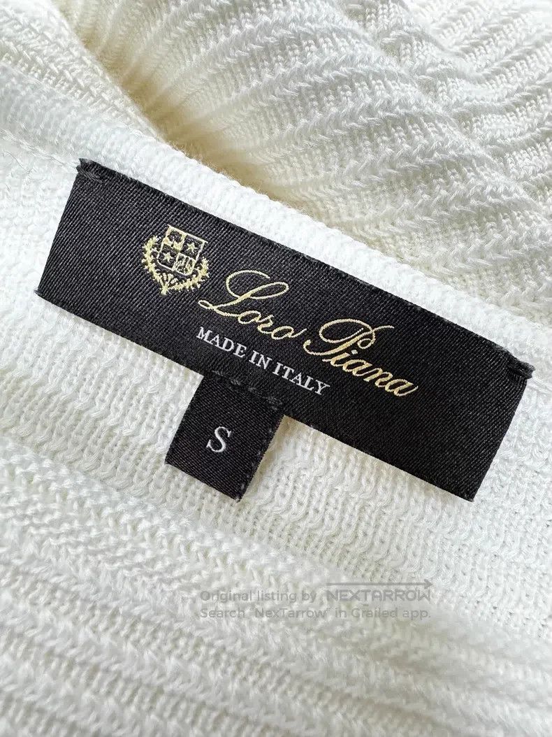 Loro Piana Loro Piana Off-white round neck bat-sleeve knit top Size S / US 4 / IT 40 - 4 Thumbnail