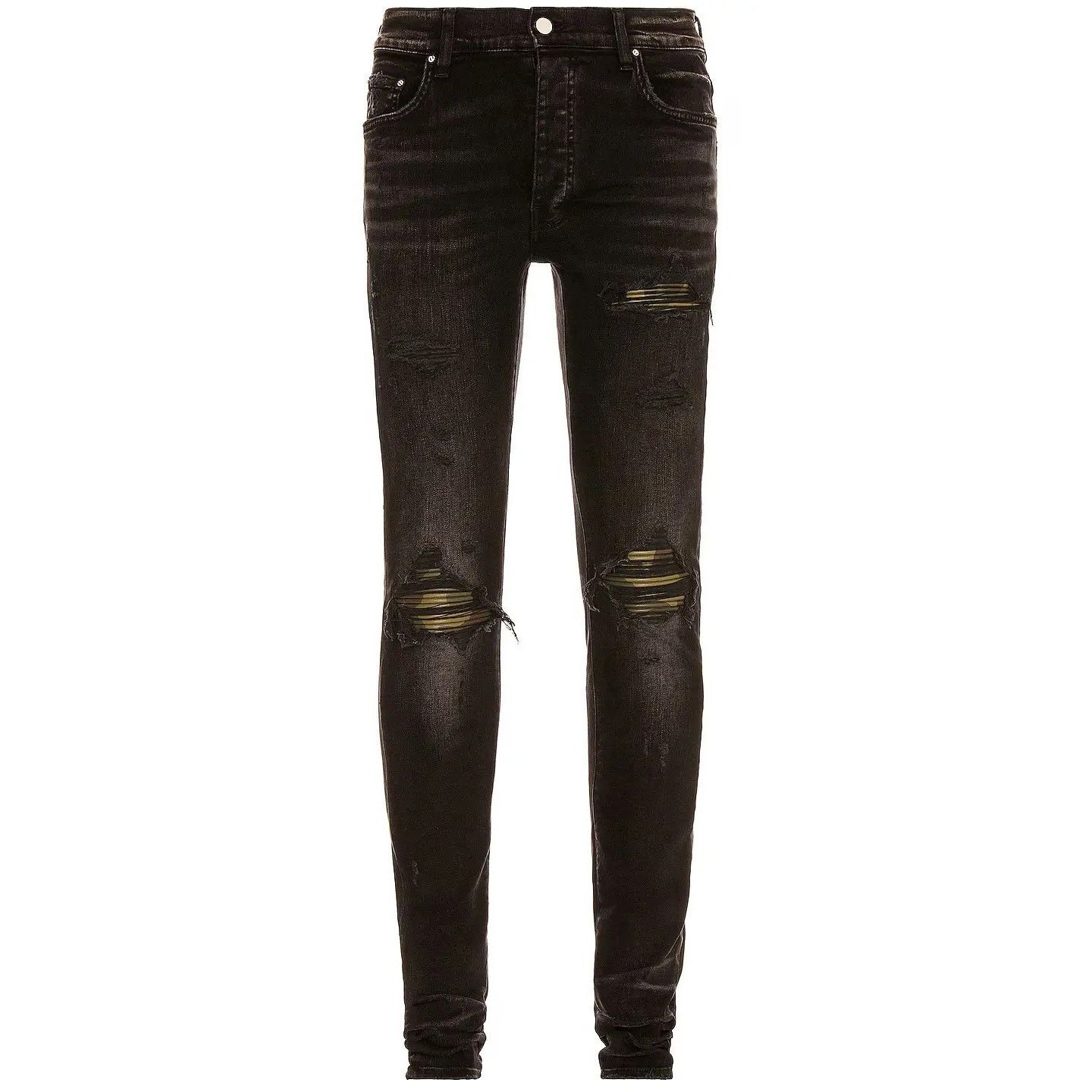 Amiri o1rshd1 Leather Camo MX1 Jean in Aged Black Size US 36 / EU 52 - 1 Thumbnail