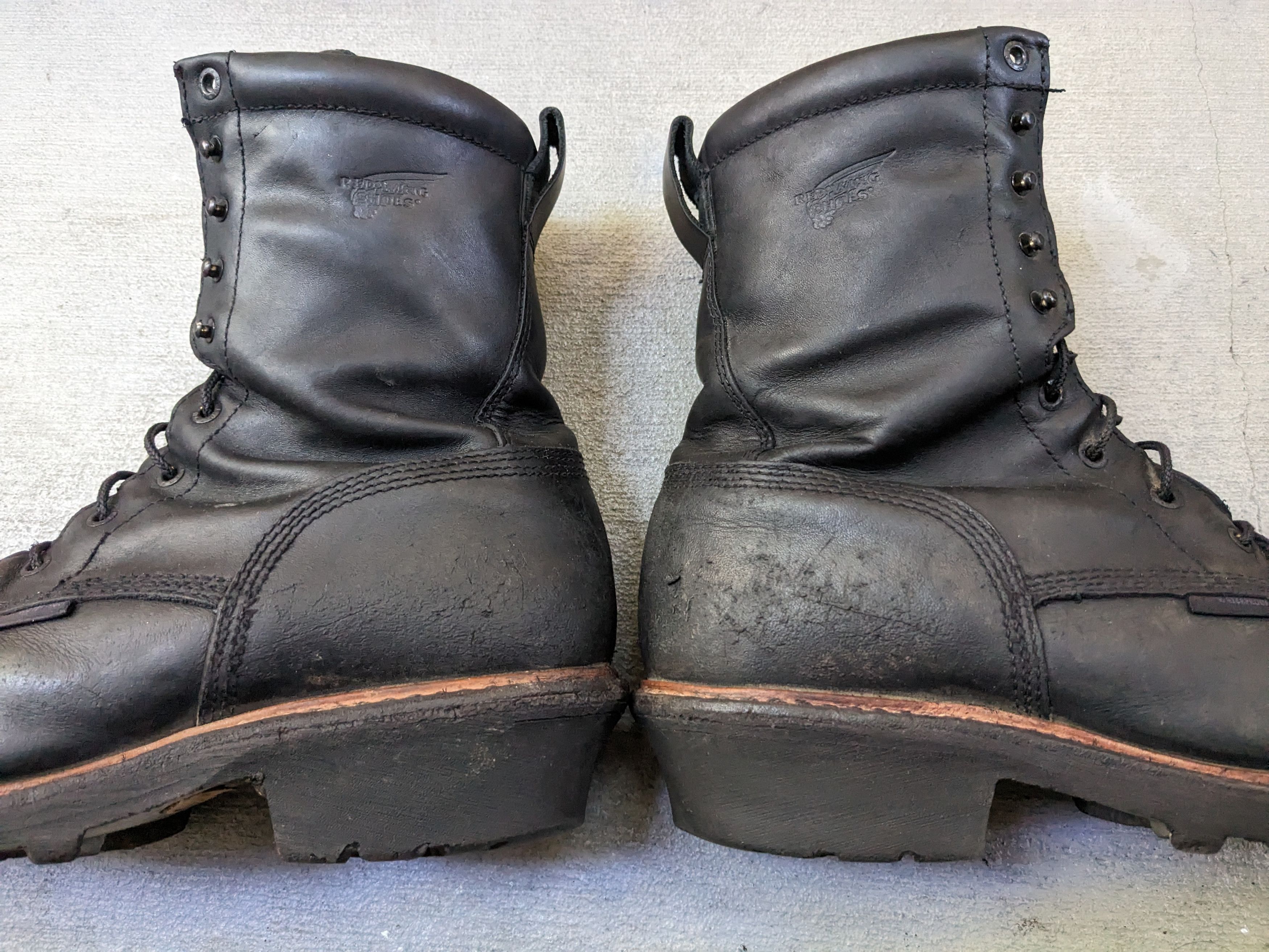 Red Wing Red Wing Boots Black 10 EE Wide Steel Toe Leather Logger Size US 10 / EU 43 - 11 Thumbnail