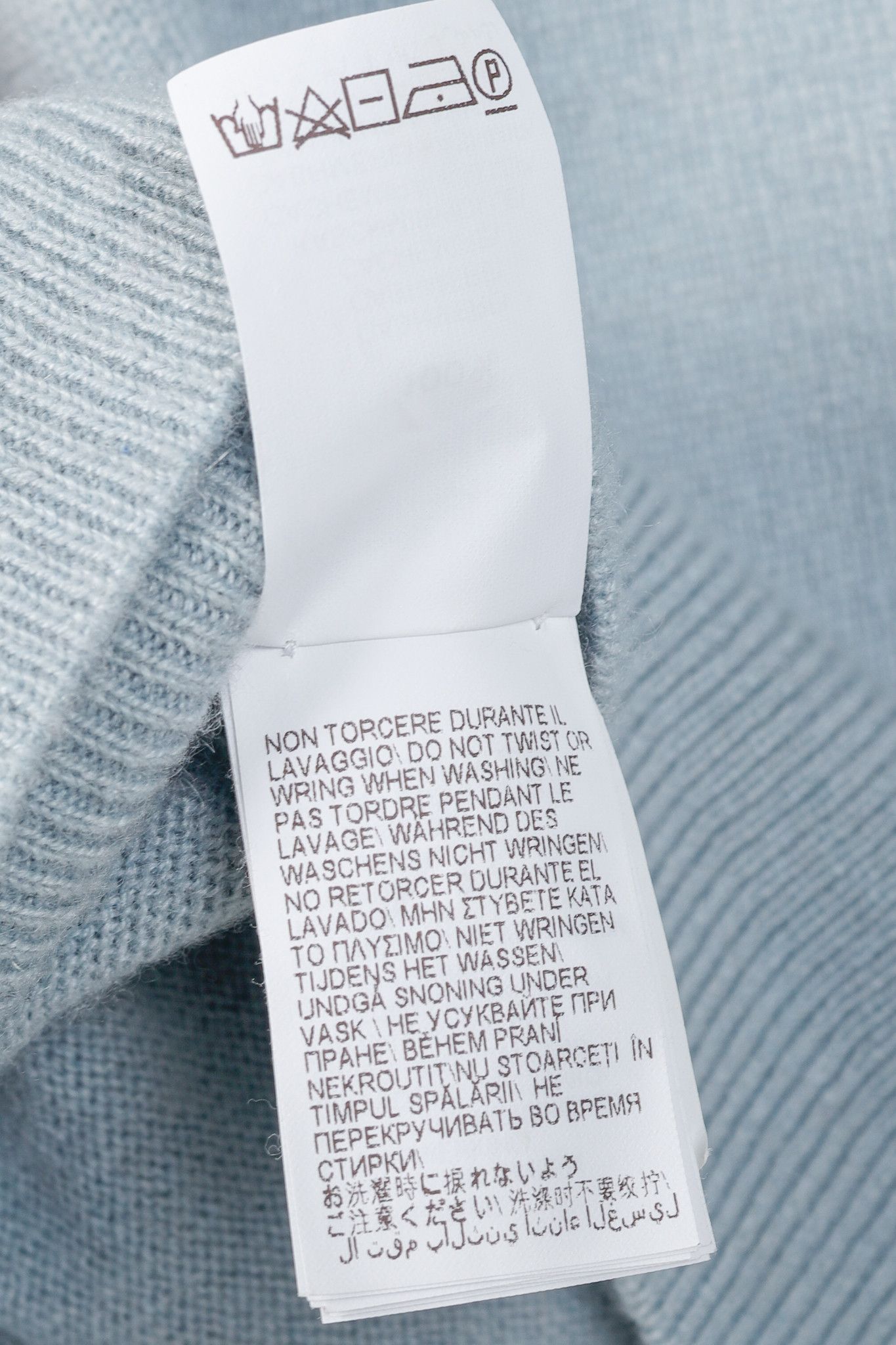 Brunello Cucinelli Brunello Cucinelli SS/20 Blue Cashmere Monili-Bead Sweater Size L / US 10 / IT 46 - 10 Thumbnail