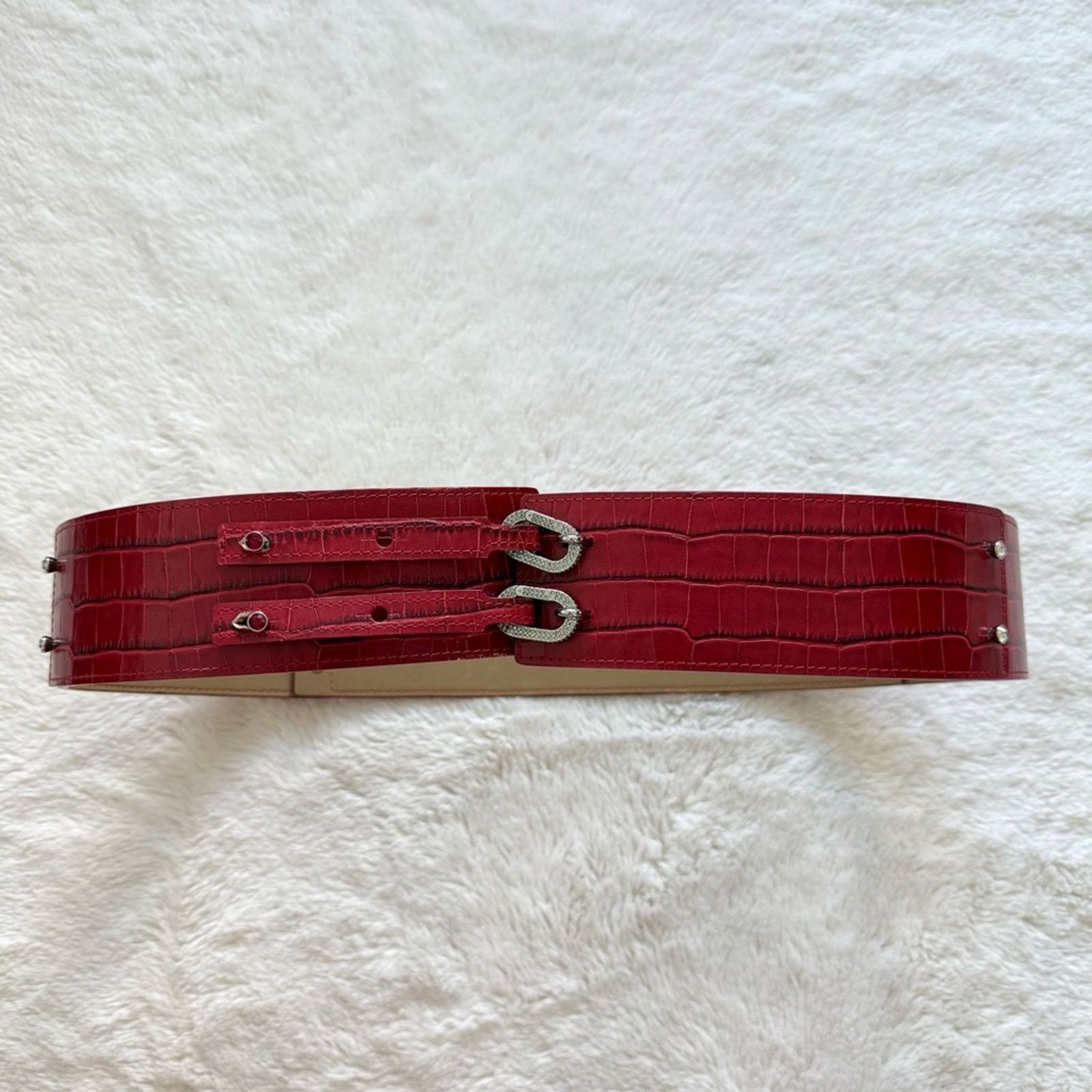 Swarovski SWAROVSKI women leather wide belt size M/L Authentic Size ONE SIZE - 1 Thumbnail