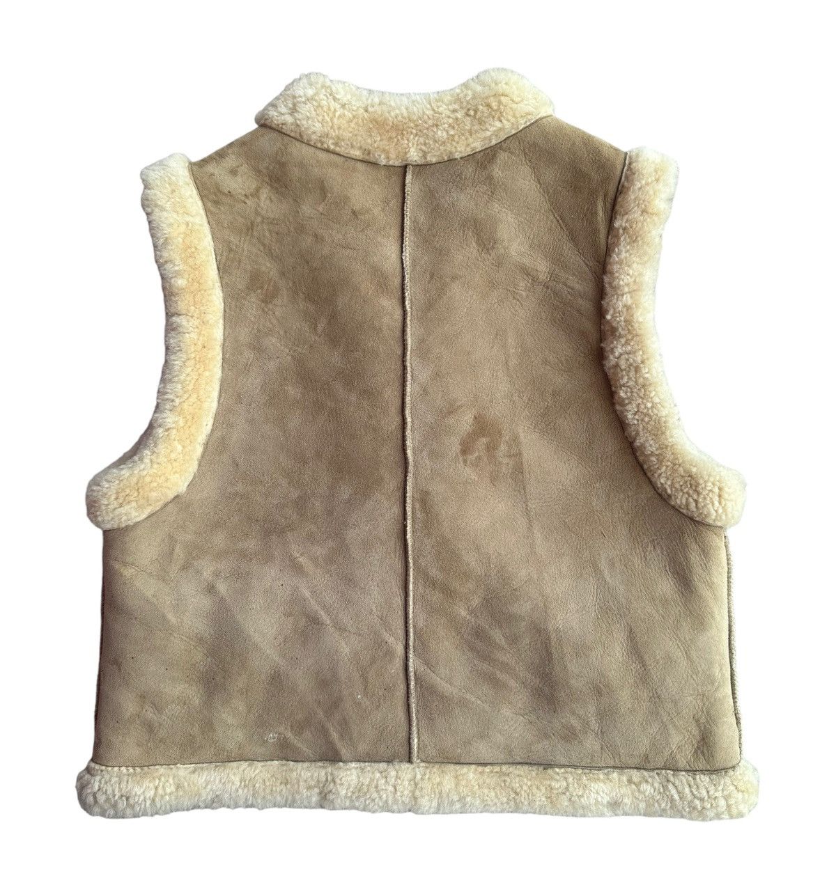 Japanese Brand Vintage Sheepskins Leather Reversible Vests Jacket Size US S / EU 44-46 / 1 - 2 Thumbnail