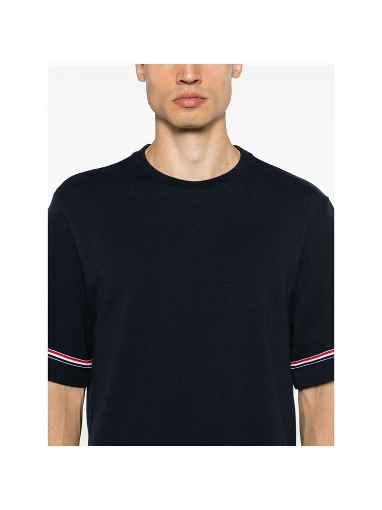 Thom Browne o1s22i1n1124 Rugby Fit T-Shirt in Navy Blue Size US M / EU 48-50 / 2 - 2 Thumbnail