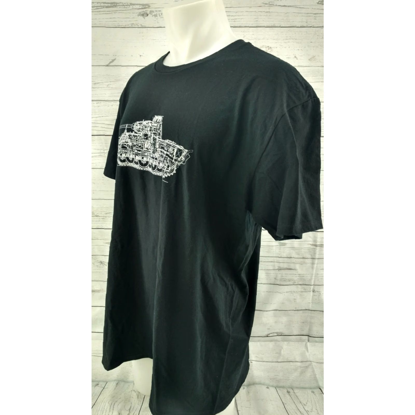 Anvil Anvil Army Tank World War Military T Shirt Black XXL 2XL Short Sleeve Crew Neck Graphic Tee Mens Size US XXL / EU 58 / 5 - 3 Thumbnail