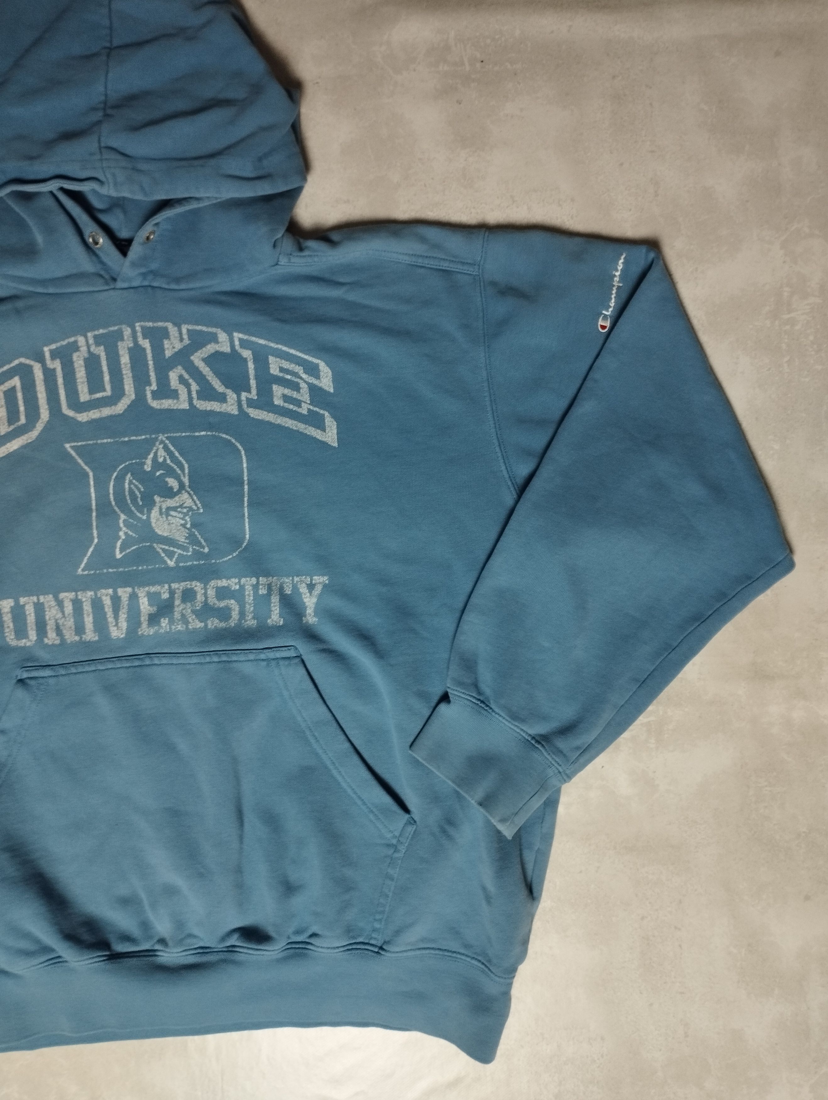 Champion × Vintage Vintage 90s Baby Blue Champion Duke University Hoodie Size US XL / EU 56 / 4 - 3 Thumbnail