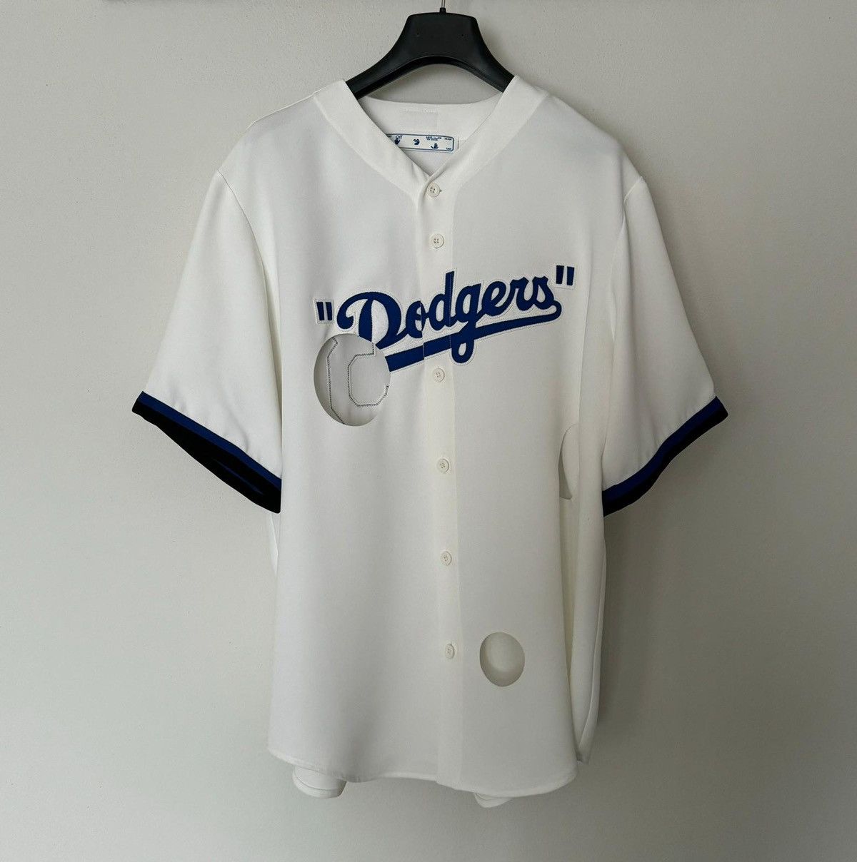 New Era × Off-White × Virgil Abloh FW22 Dodgers MLB Baseball Cut Out Jersey Size US L / EU 52-54 / 3 - 1 Thumbnail