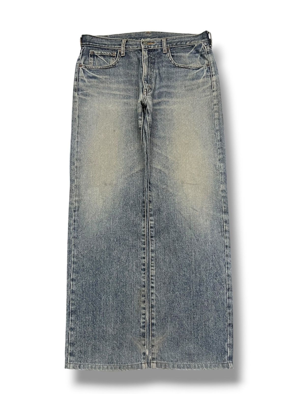 Japanese Brand Baggy Vintage Bobson Chessking Japan - Faded Wash,Distressed Size US 33 - 2 Thumbnail