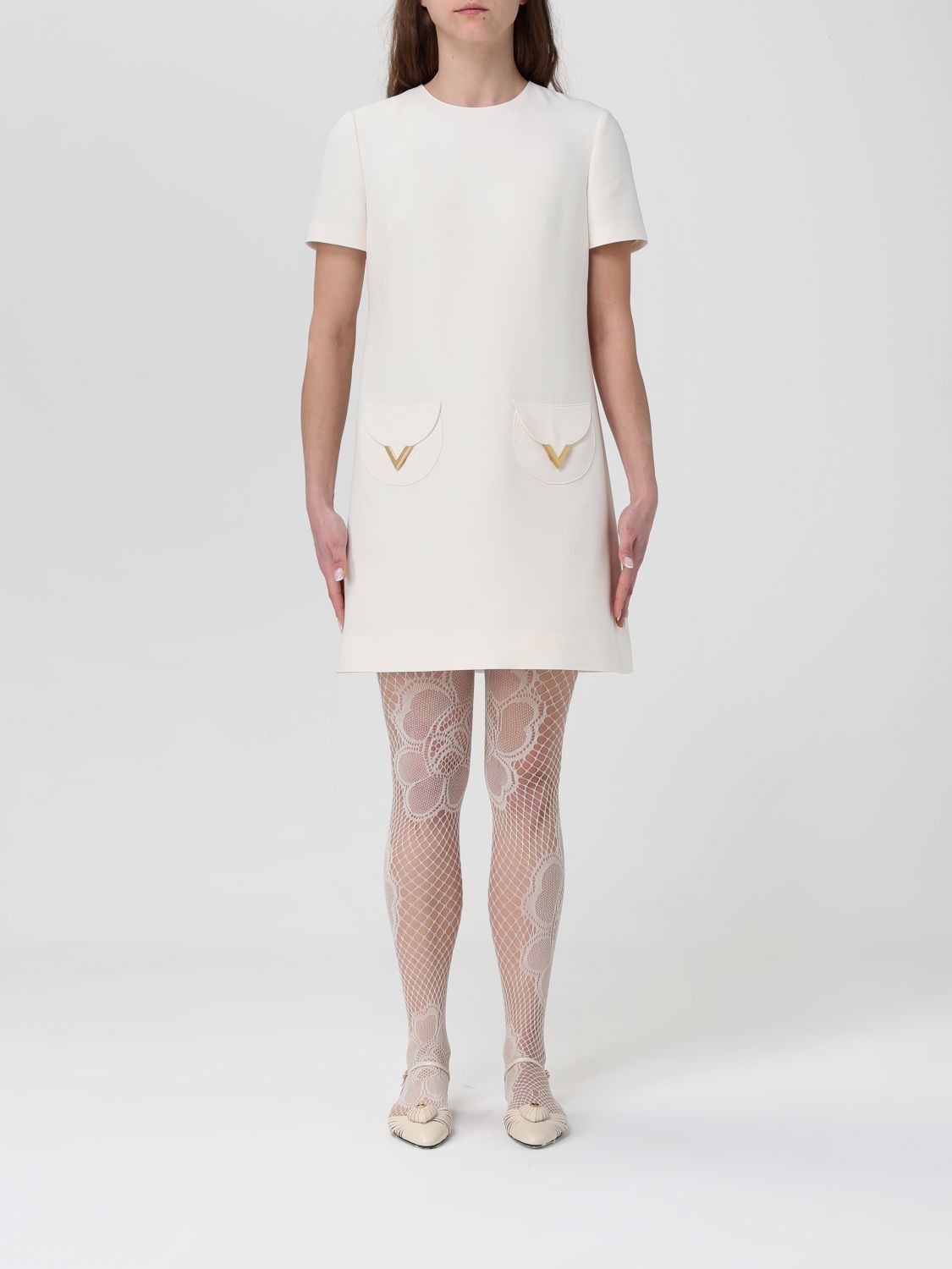 Valentino Valentino Dress Woman Ivory Size M / US 6-8 / IT 42-44 - 1 Thumbnail