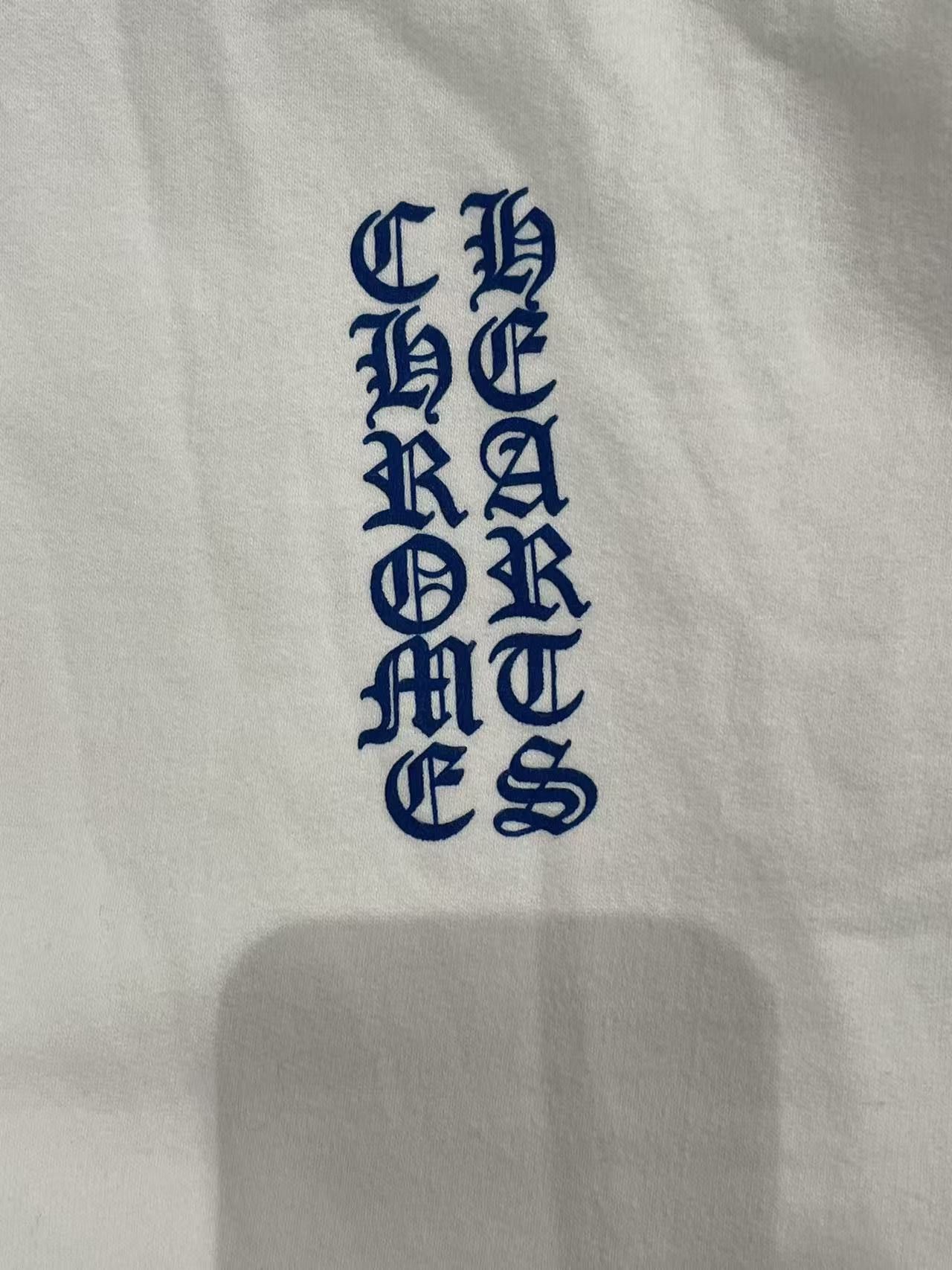 Chrome Hearts Chrome Hearts Blue Scroll White Zip Up Hoodie Size US XL / EU 56 / 4 - 4 Thumbnail