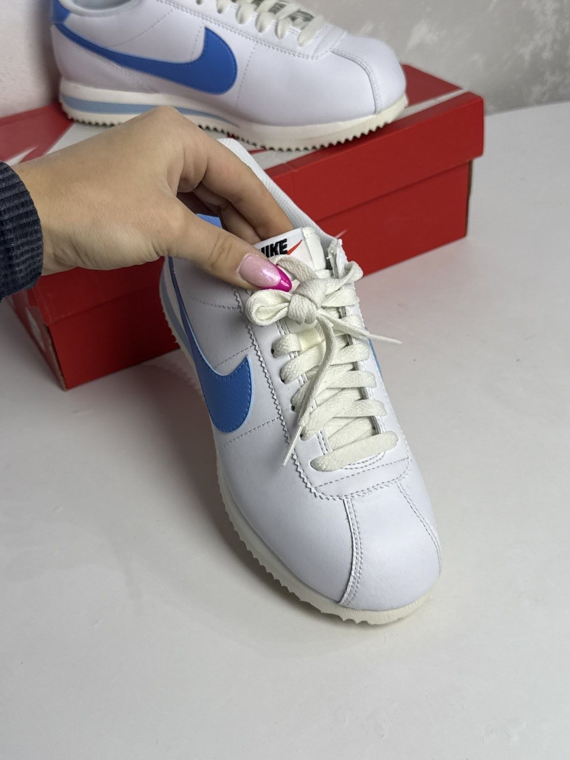 Nike White and blue nike cortez dn1791-102 retro vibe y2k style Size US 8 / IT 38 - 4 Thumbnail