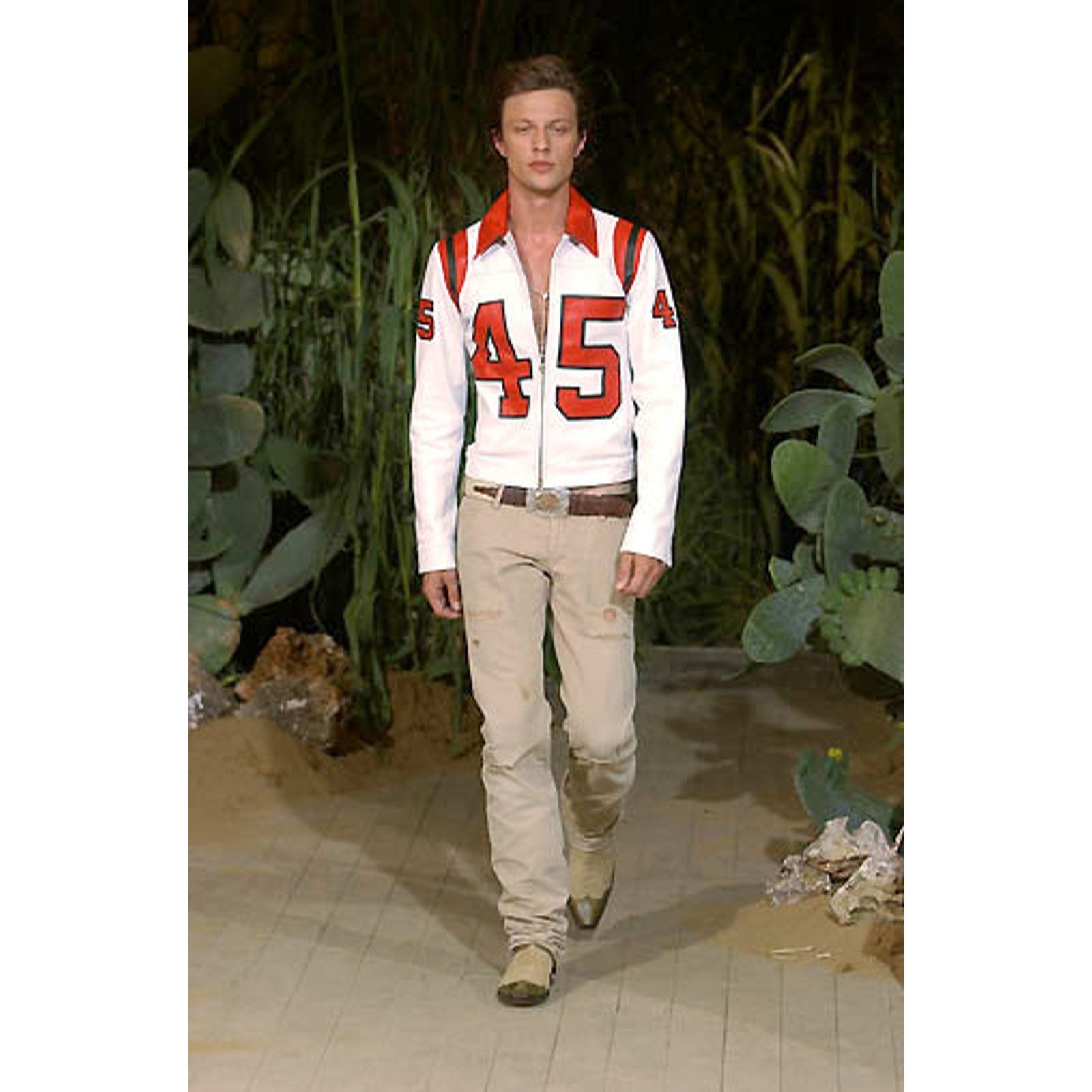 Dolce & Gabbana 2001 Dolce & Gabbana “45” runway leather racing jacket Size US S / EU 44-46 / 1 - 2 Thumbnail