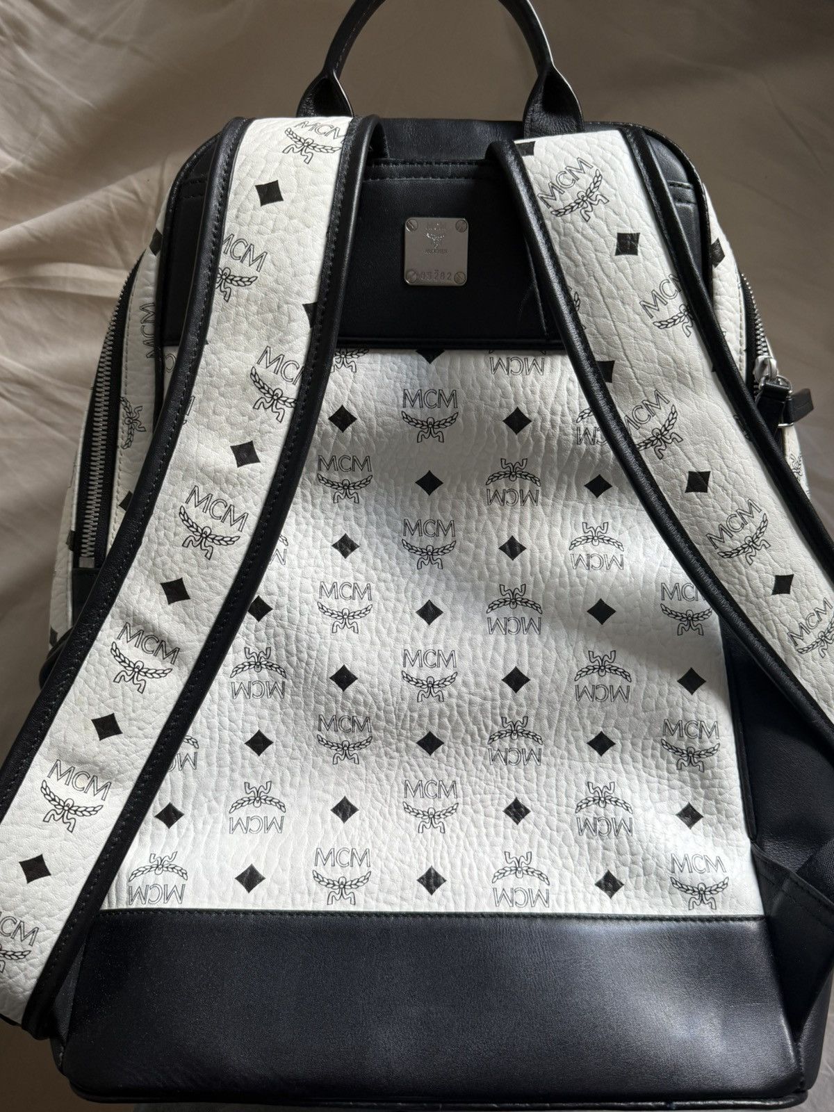 MCM MCM White Backpack Large Almost New Size ONE SIZE - 3 Thumbnail