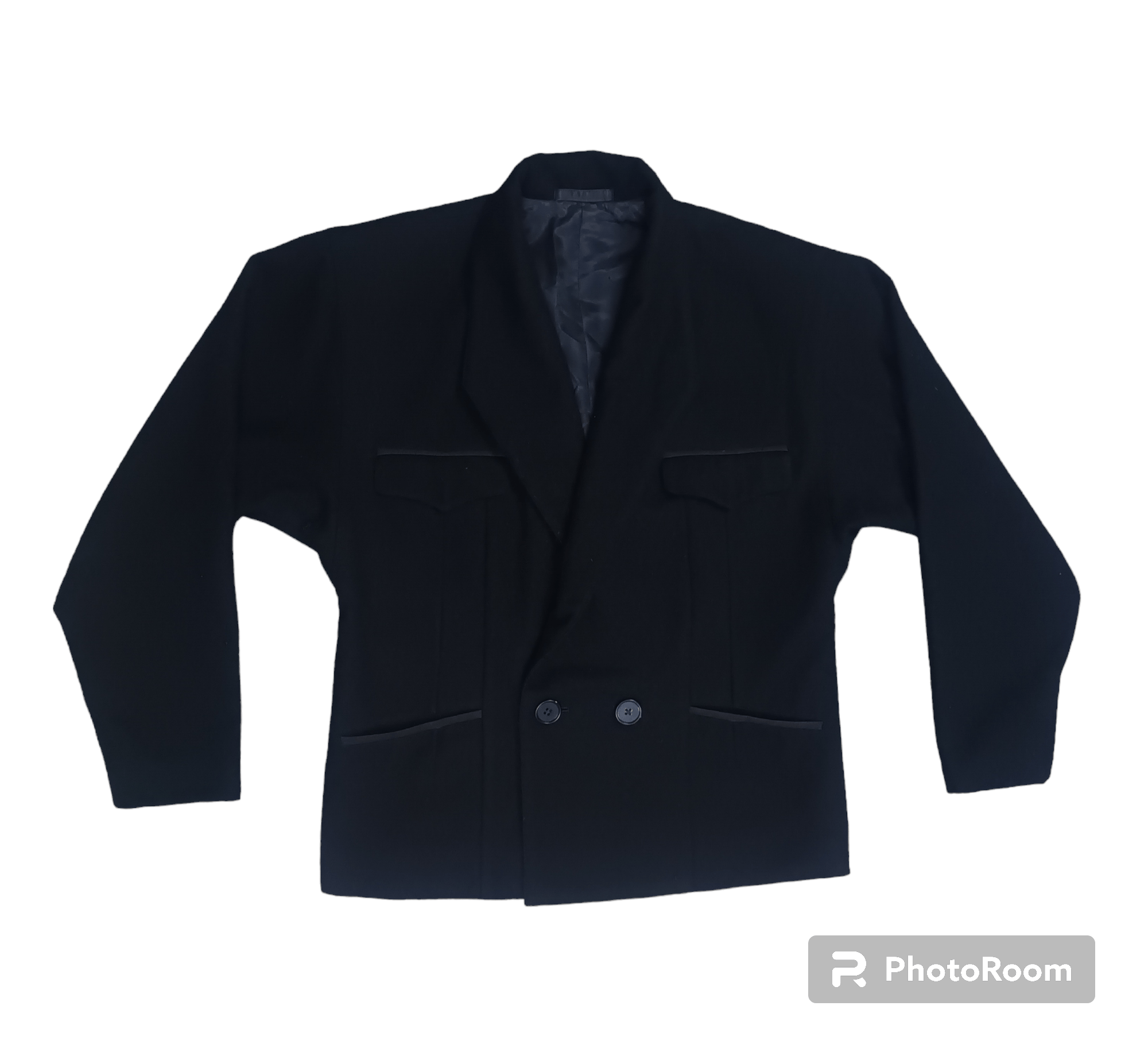 Yohji Yamamoto 🔥 Y'S YOHJI YAMAMOTO Black Jacket / Coat 🔥 Size S / US 4 / IT 40 - 2 Thumbnail