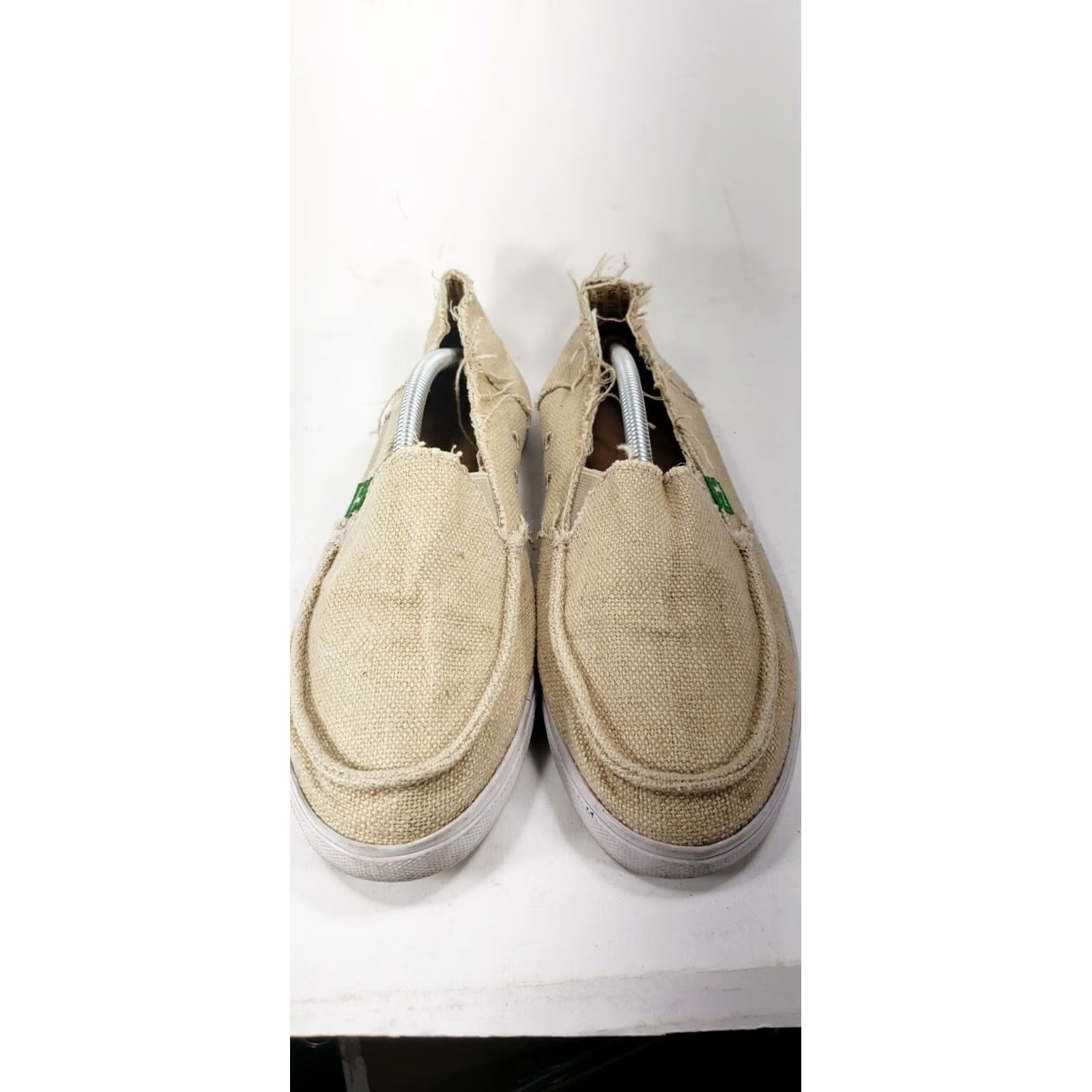 Sanuk Sanuk Sidewalk Surfer Womens Comfort Lifestyle Loafers Size 10M Tan Burlap Size US 9 / IT 39 - 3 Thumbnail