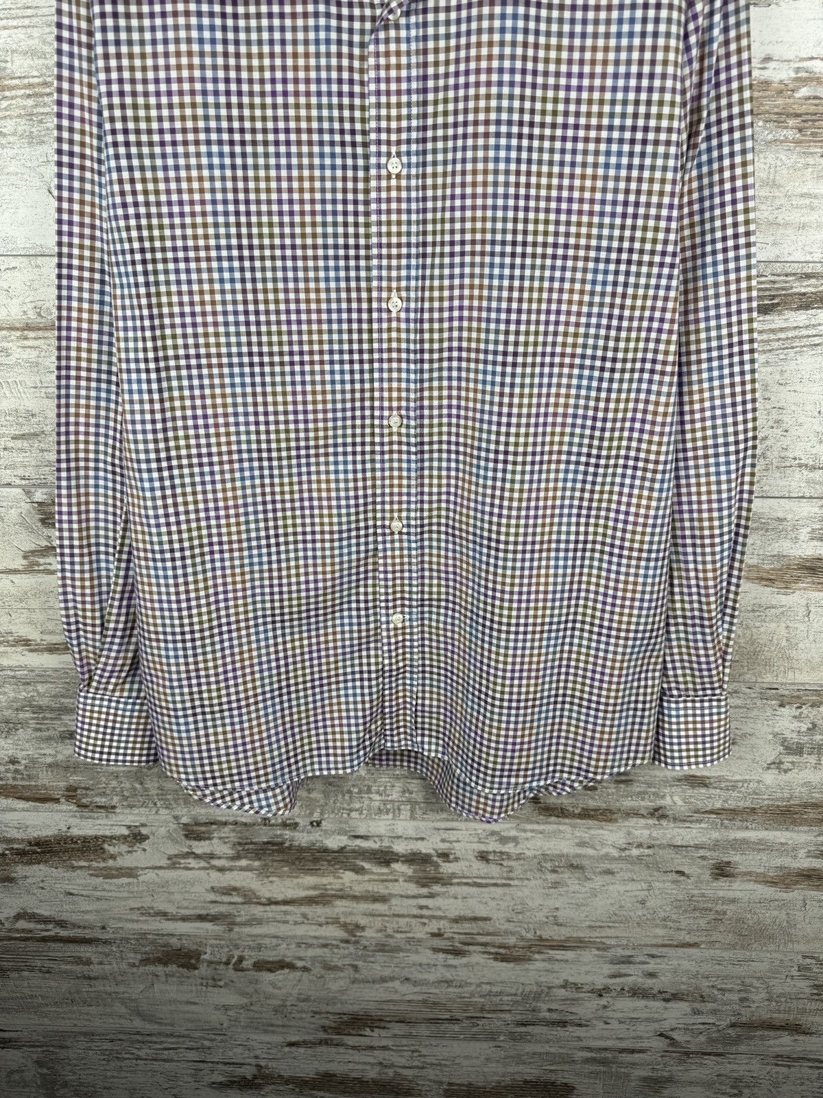 Etro Mens Vintage Etro Milano 42 shirts button up size L checked Size US L / EU 52-54 / 3 - 3 Thumbnail