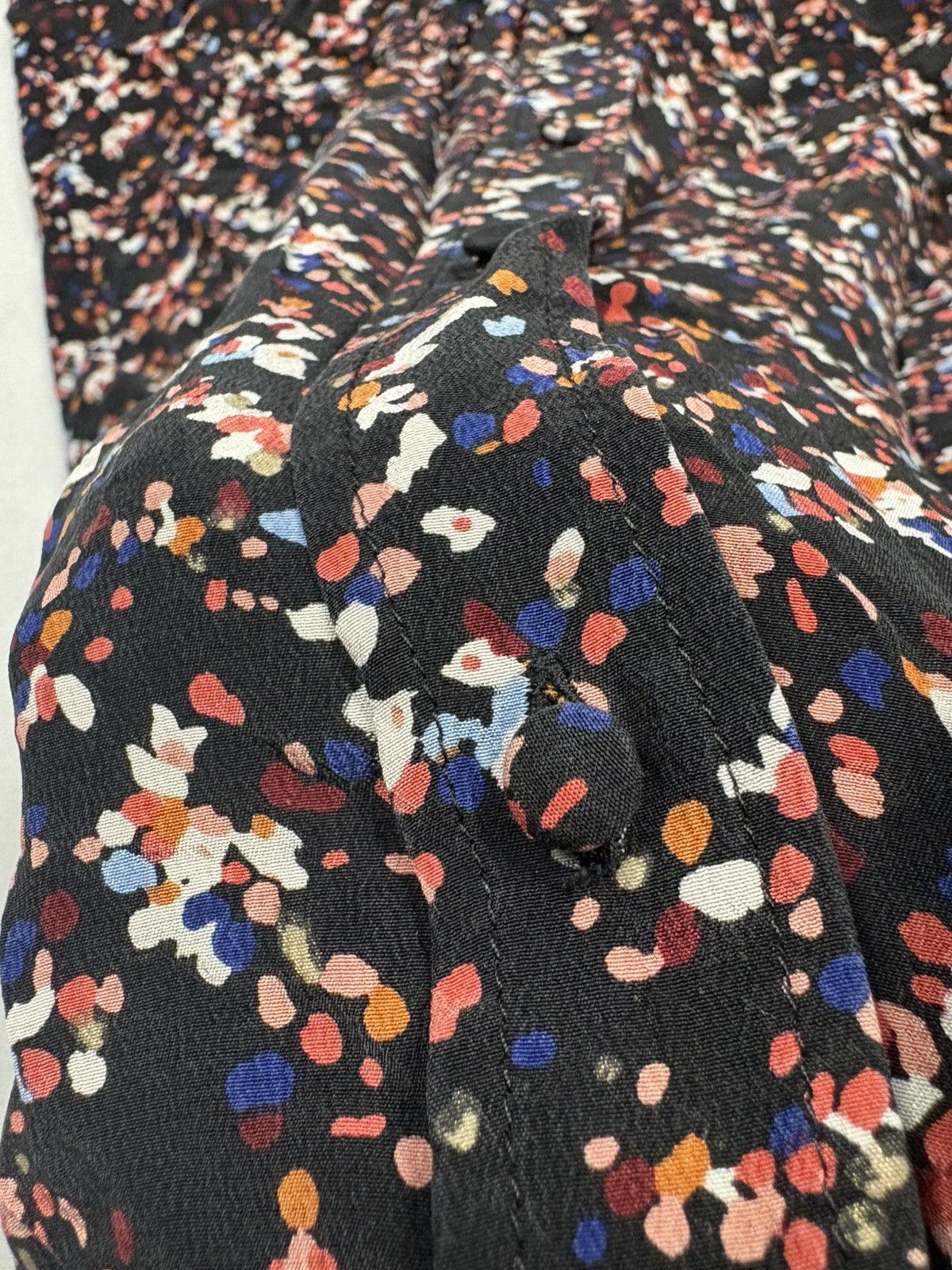 Sezane Sézane Silk Button Up Pocket Shirt Size 36 Black Multicolor Size XS / US 0-2 / IT 36-38 - 17 Thumbnail